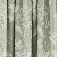 Daffodil Dreams Lined Curtains - Green