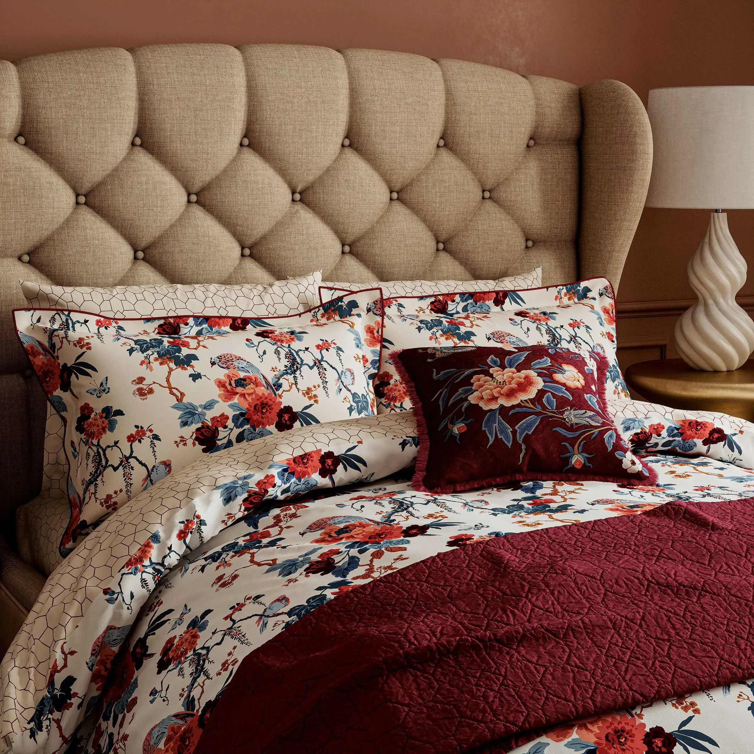 Double Duvet Cover Set Chinoiserie - Blue