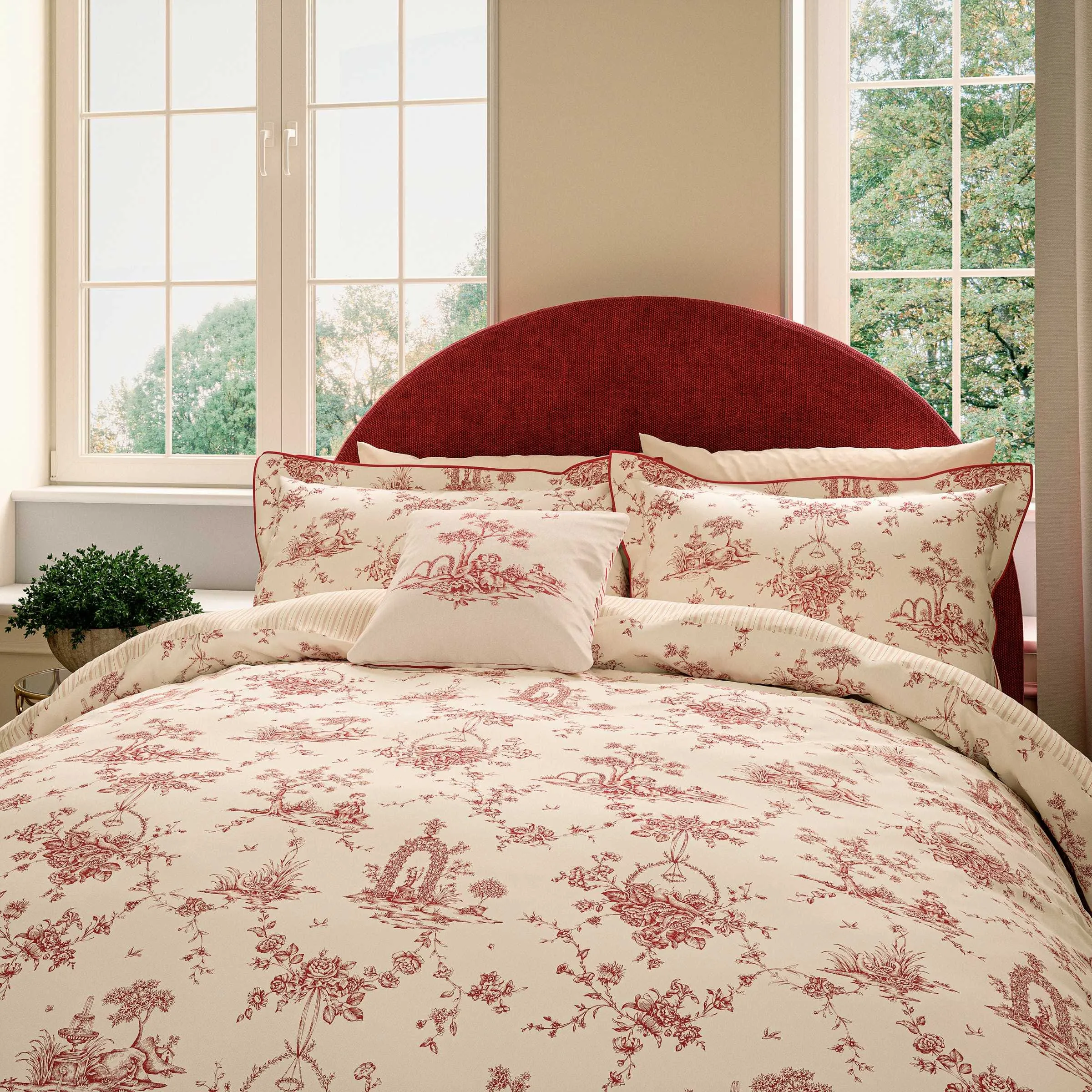 Garden of Love Single Duvet Cover Set - Red product