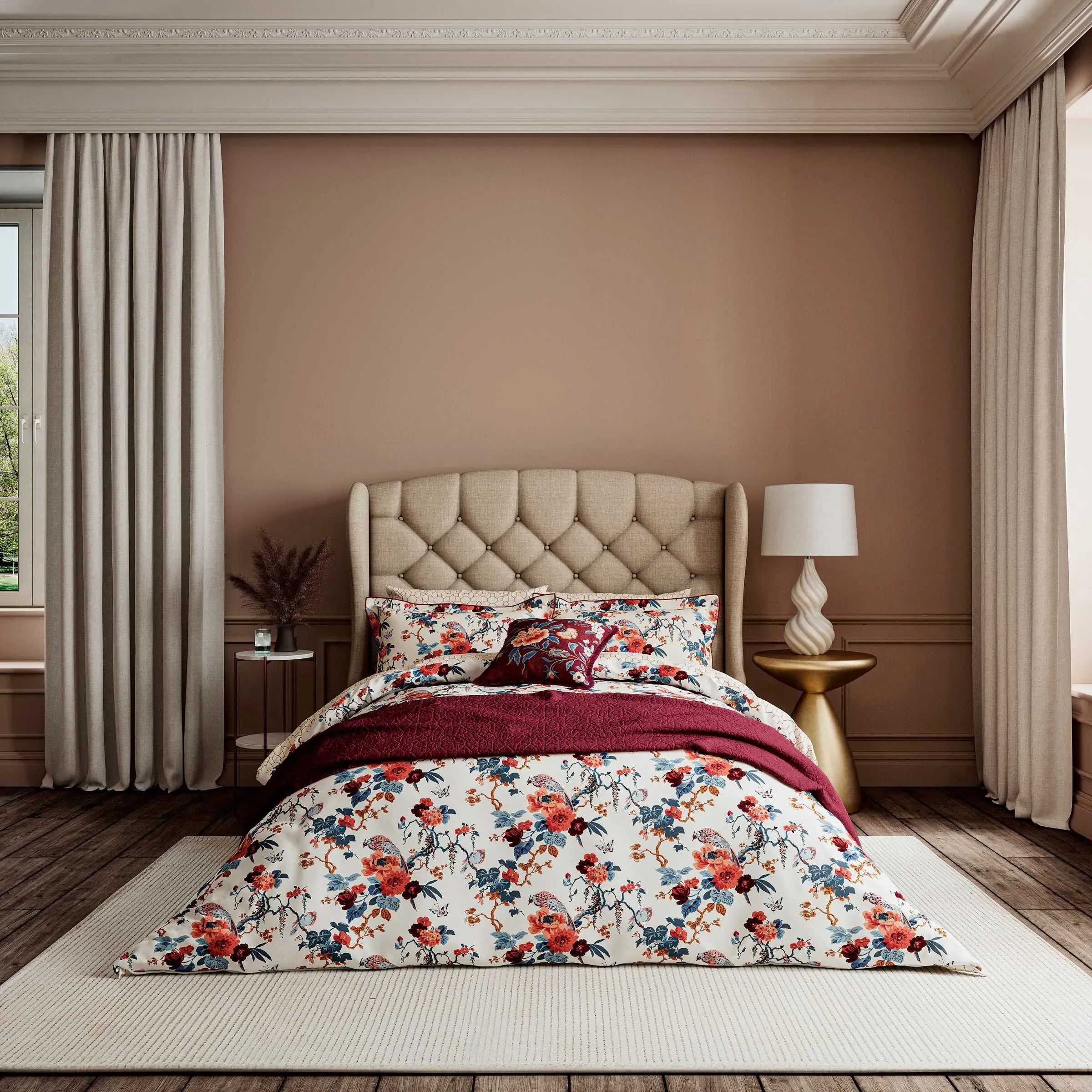 King Size Duvet Cover Set Chinoiserie - Blue