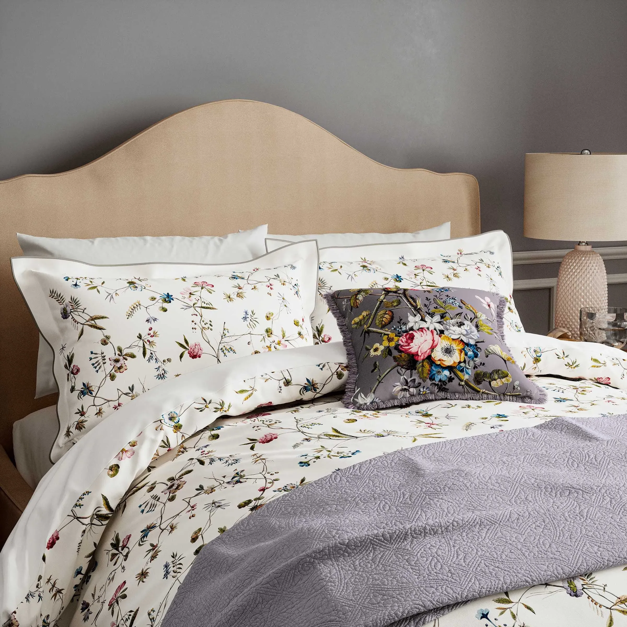 King Size Duvet Cover Set Floral - Multi