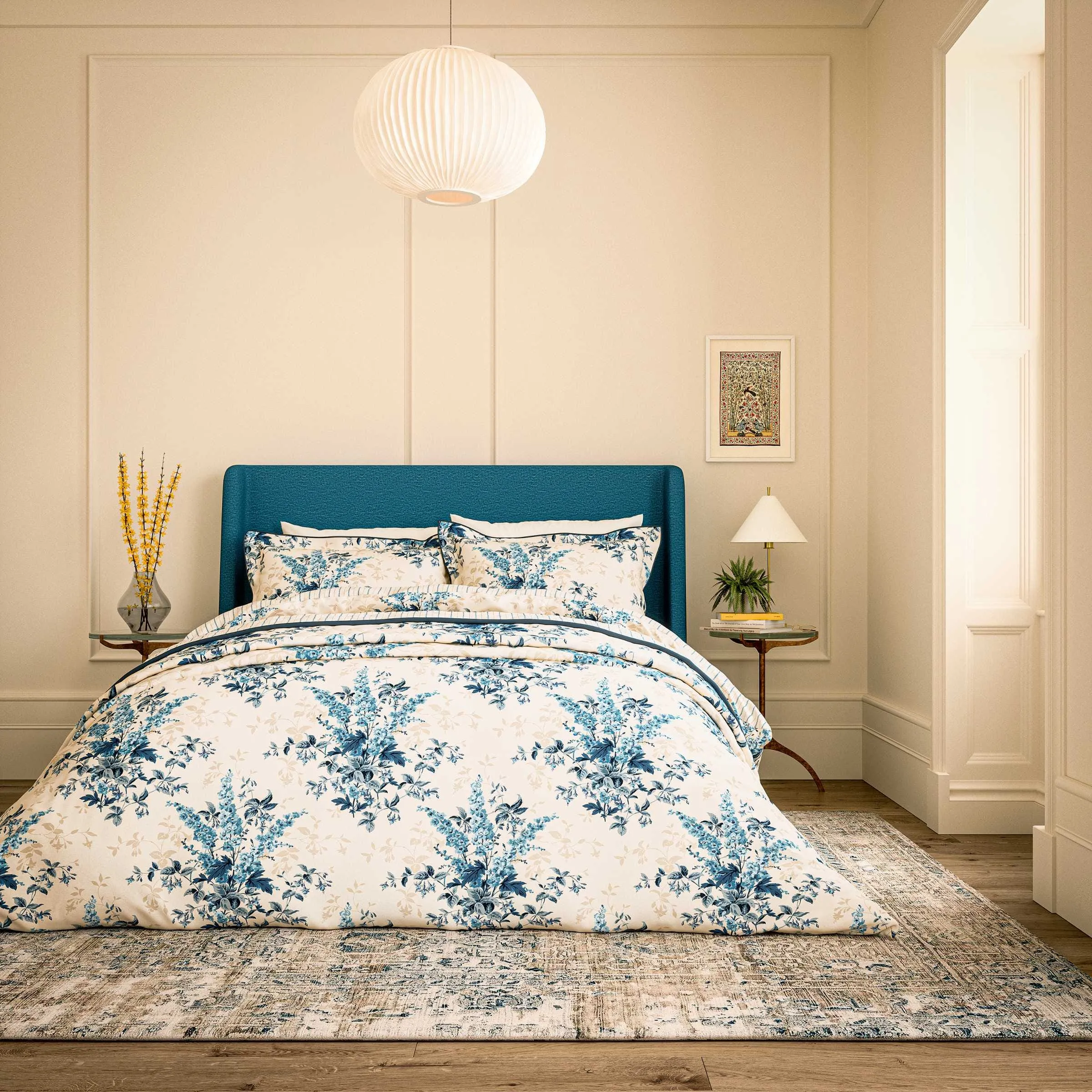 Larkspur Meadow Single Duvet Cover Set - Blue alternate view