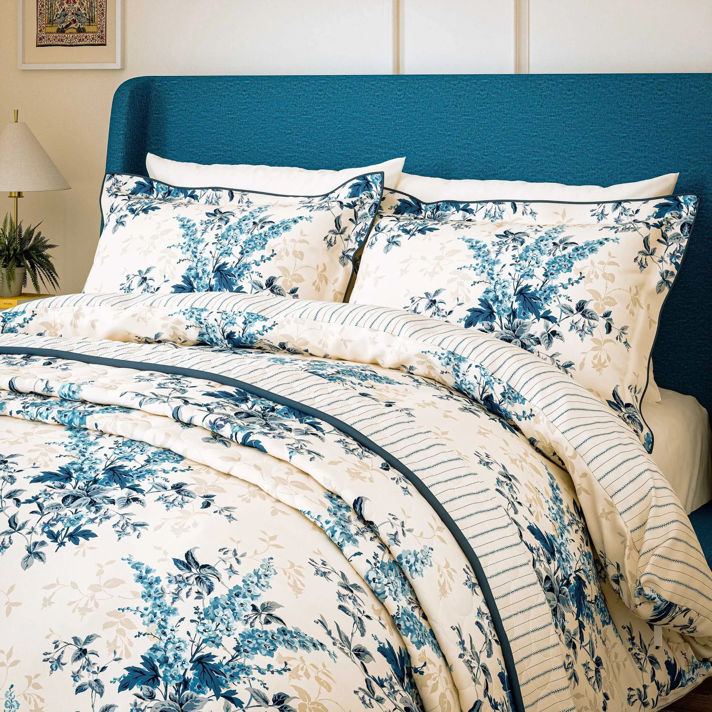 Larkspur Meadow Single Duvet Cover Set - Blue product