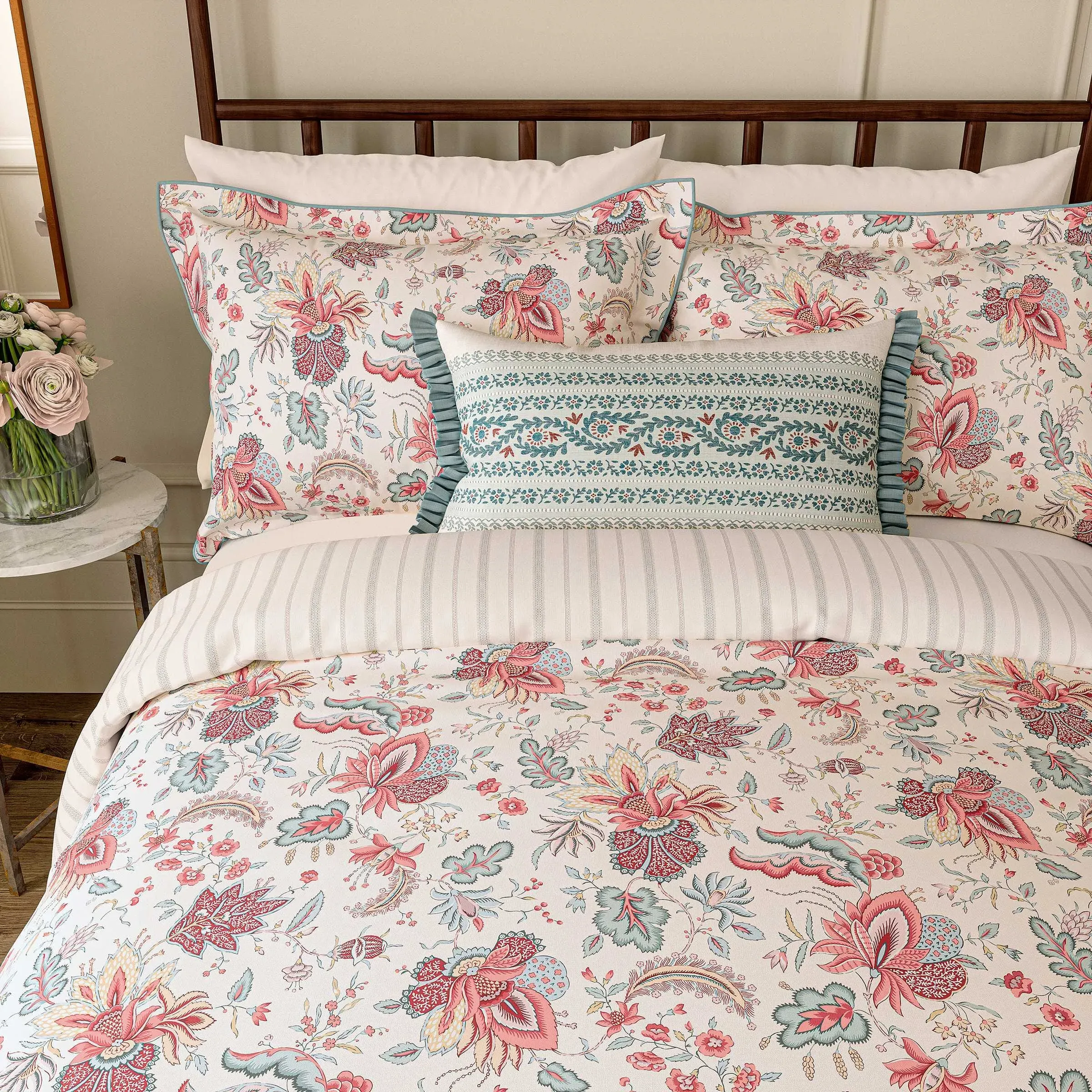 Single Duvet Cover Set - Red/Teal image