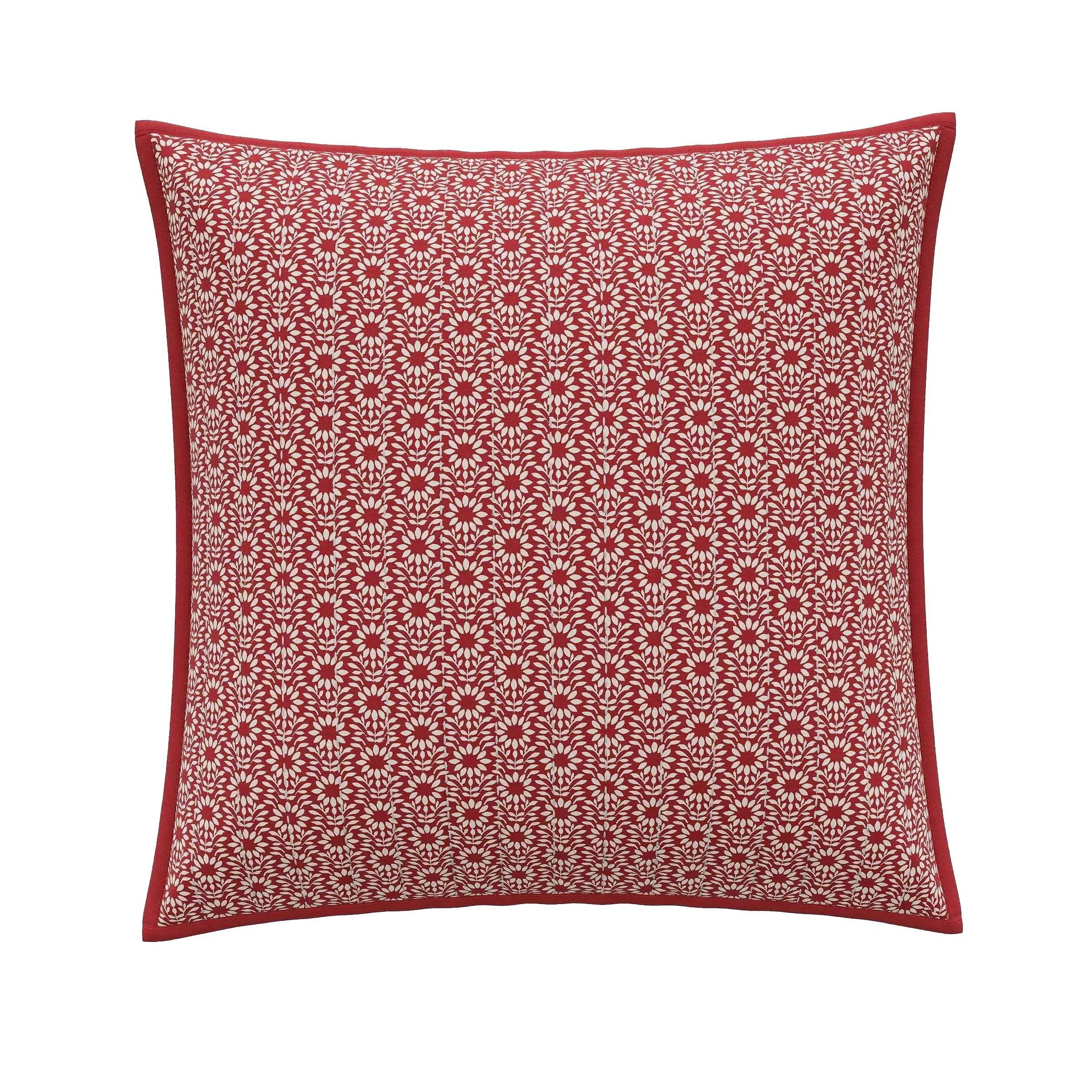 Square Cushion Nature Pattern - Red, Cotton image