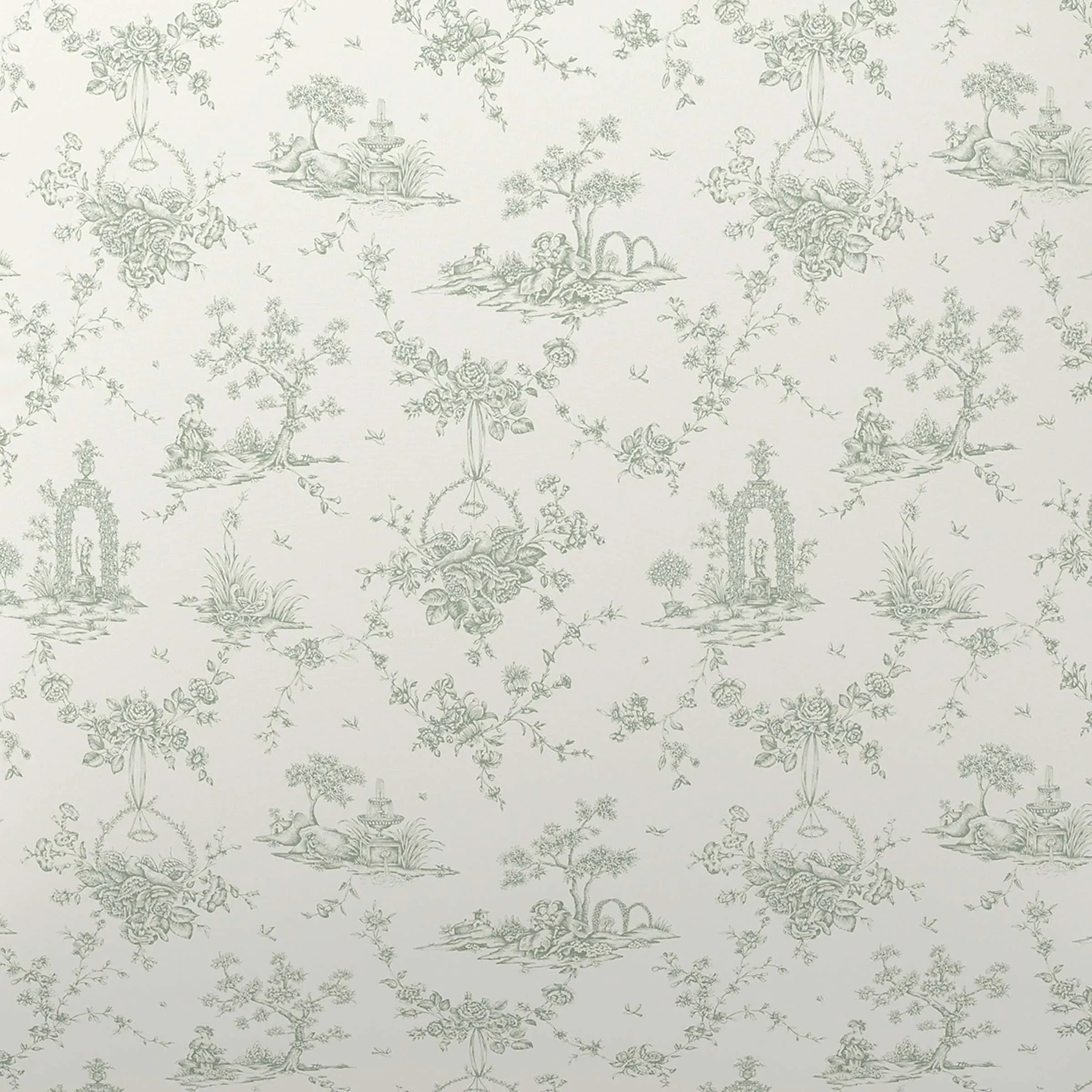 Square Cushion with Chikan Embroidery - Green