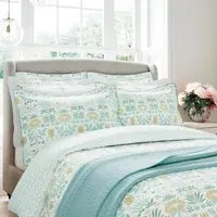 Super King Duvet Cover Set - Aqua, Cotton