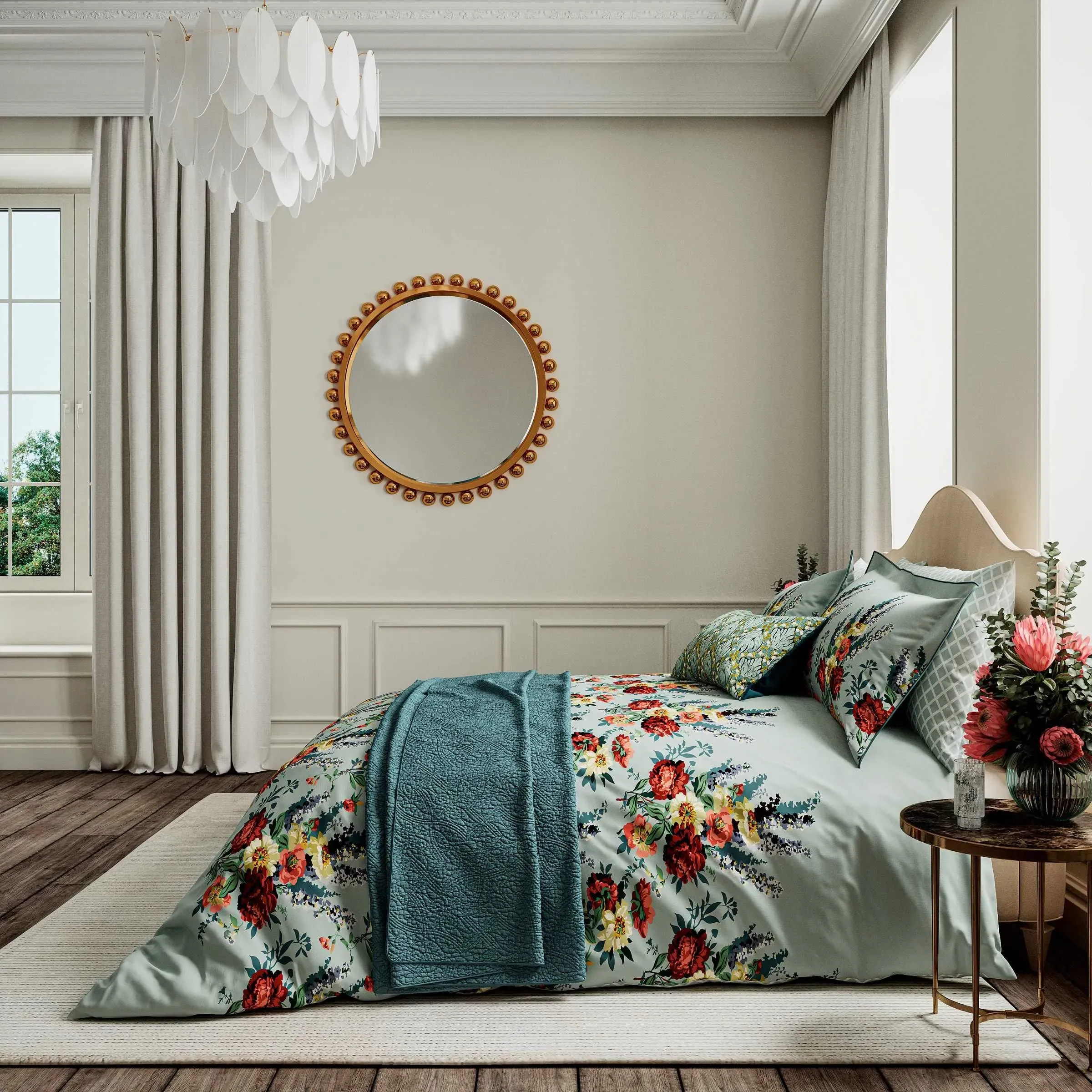 Super King Duvet Cover Set - Teal, Cotton