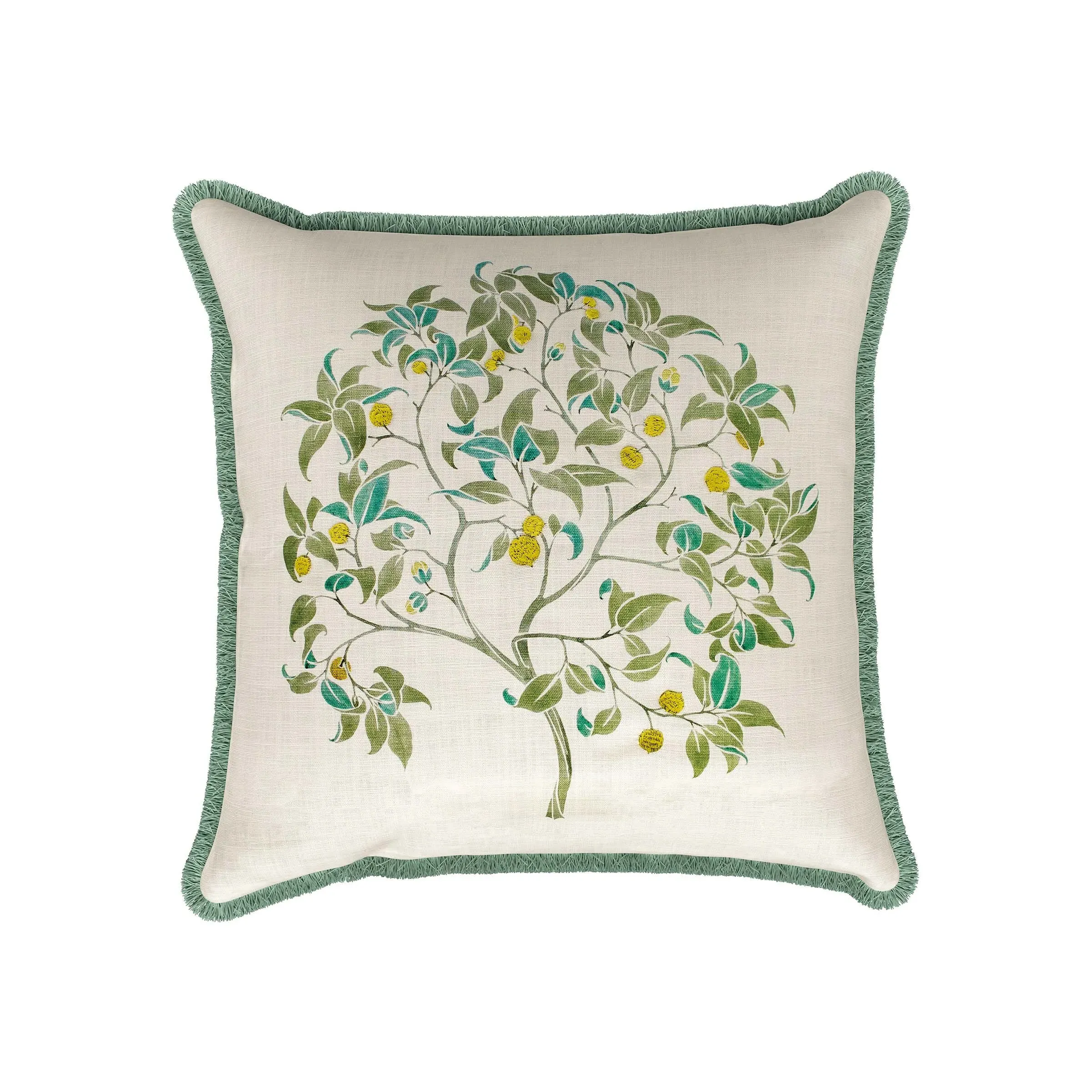 The Ornamental Tree Square Cushion - Green product
