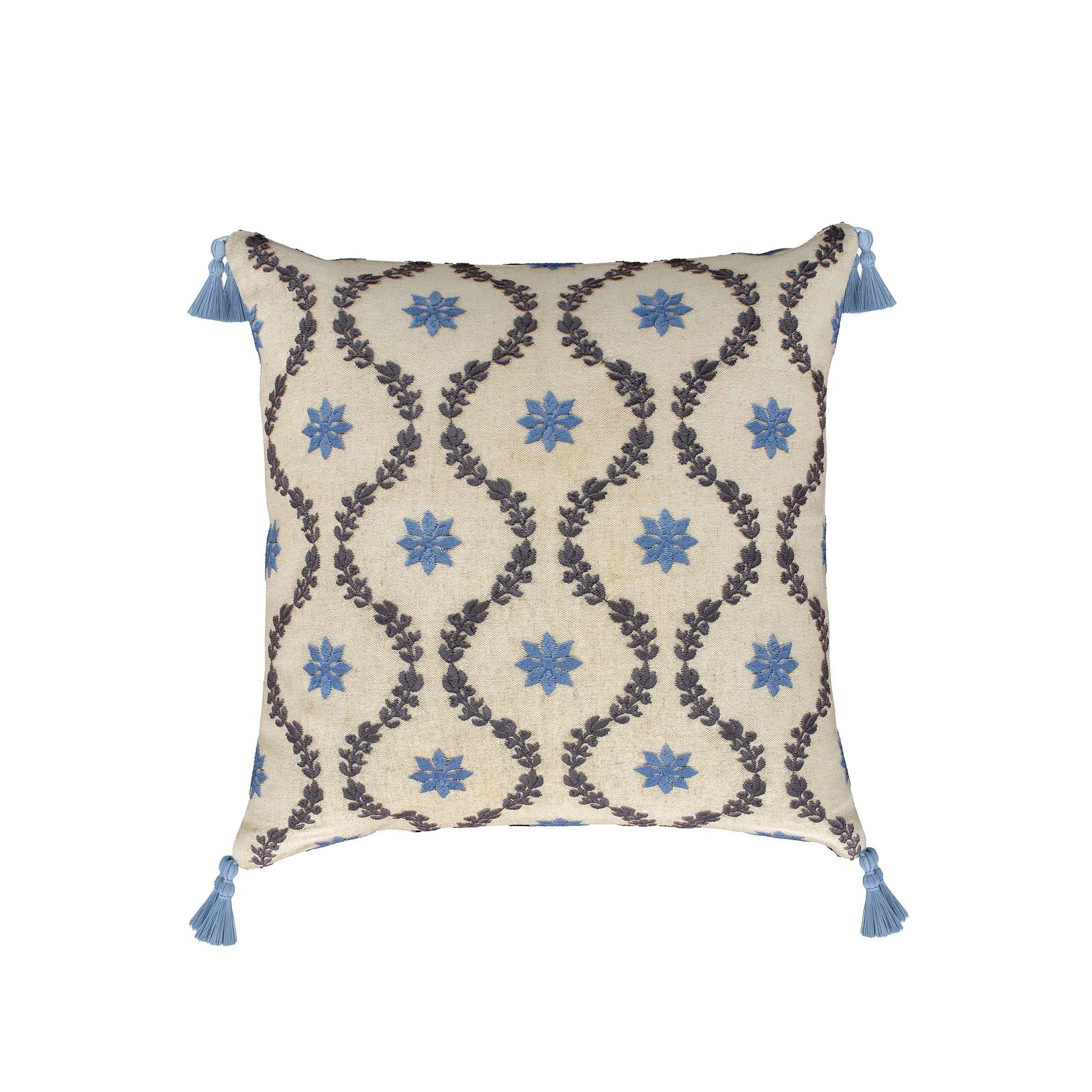 V&A Onslow Trellis Square Cushion - Blue product