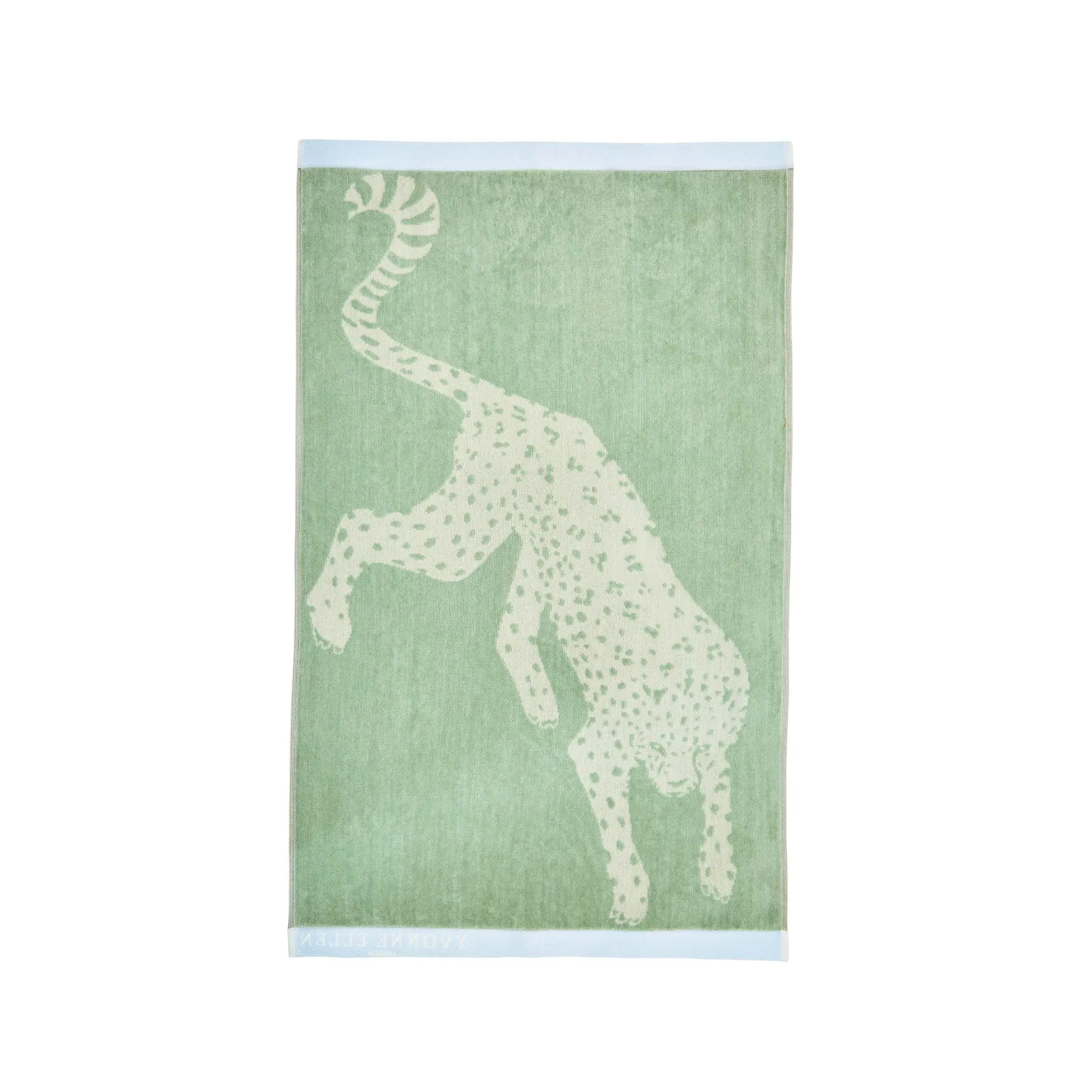 Bath Sheet Leopard Stripe - Sage, Cotton