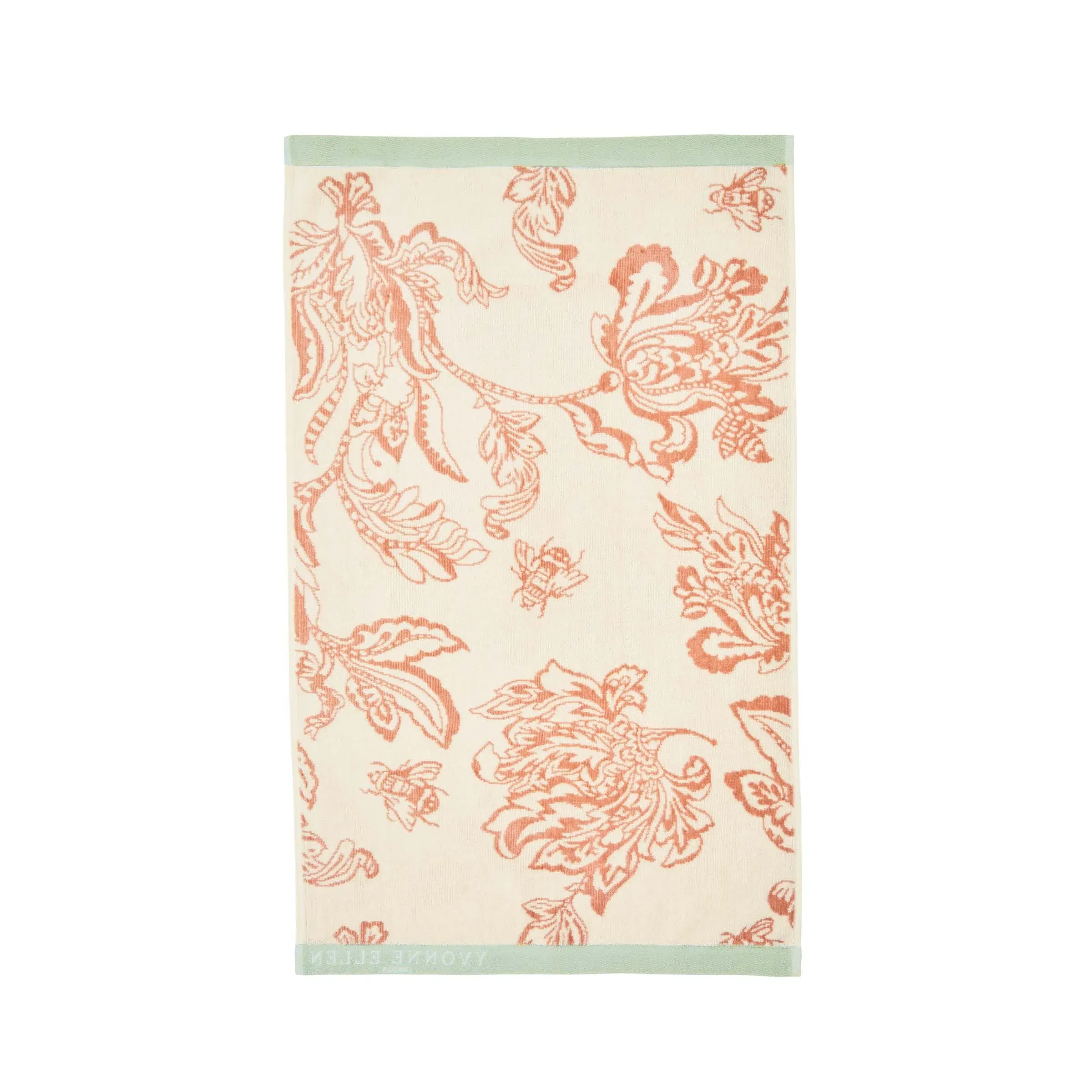 Hand Towel Floral Pattern - Pink, Cotton Velour image