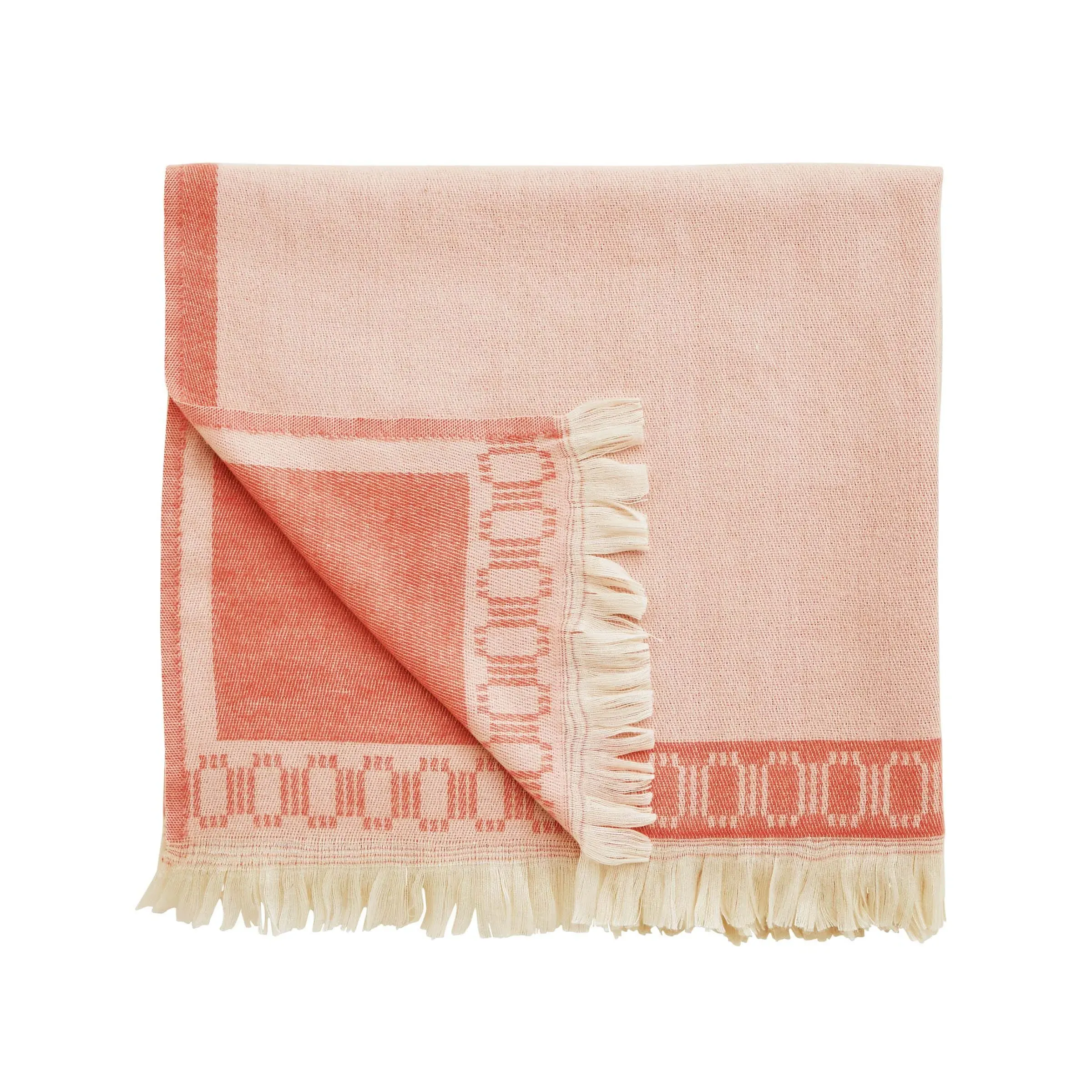 Leopard Throw with Fringe - Vintage Rose image