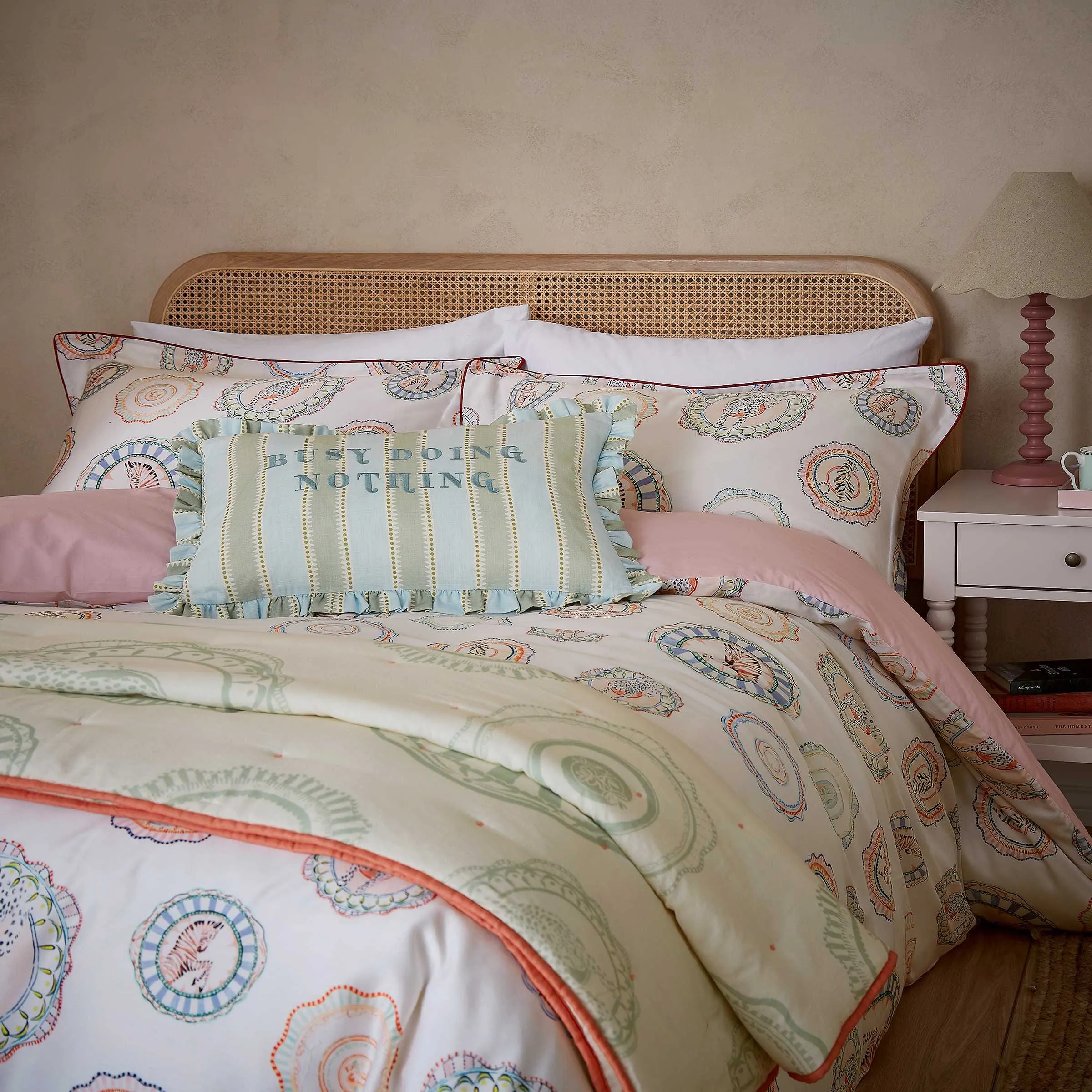 Vintage Plates King Size Duvet Cover Set - Multi product