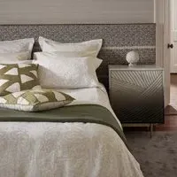 Double Duvet Cover with Damask - Chalk, Cotton