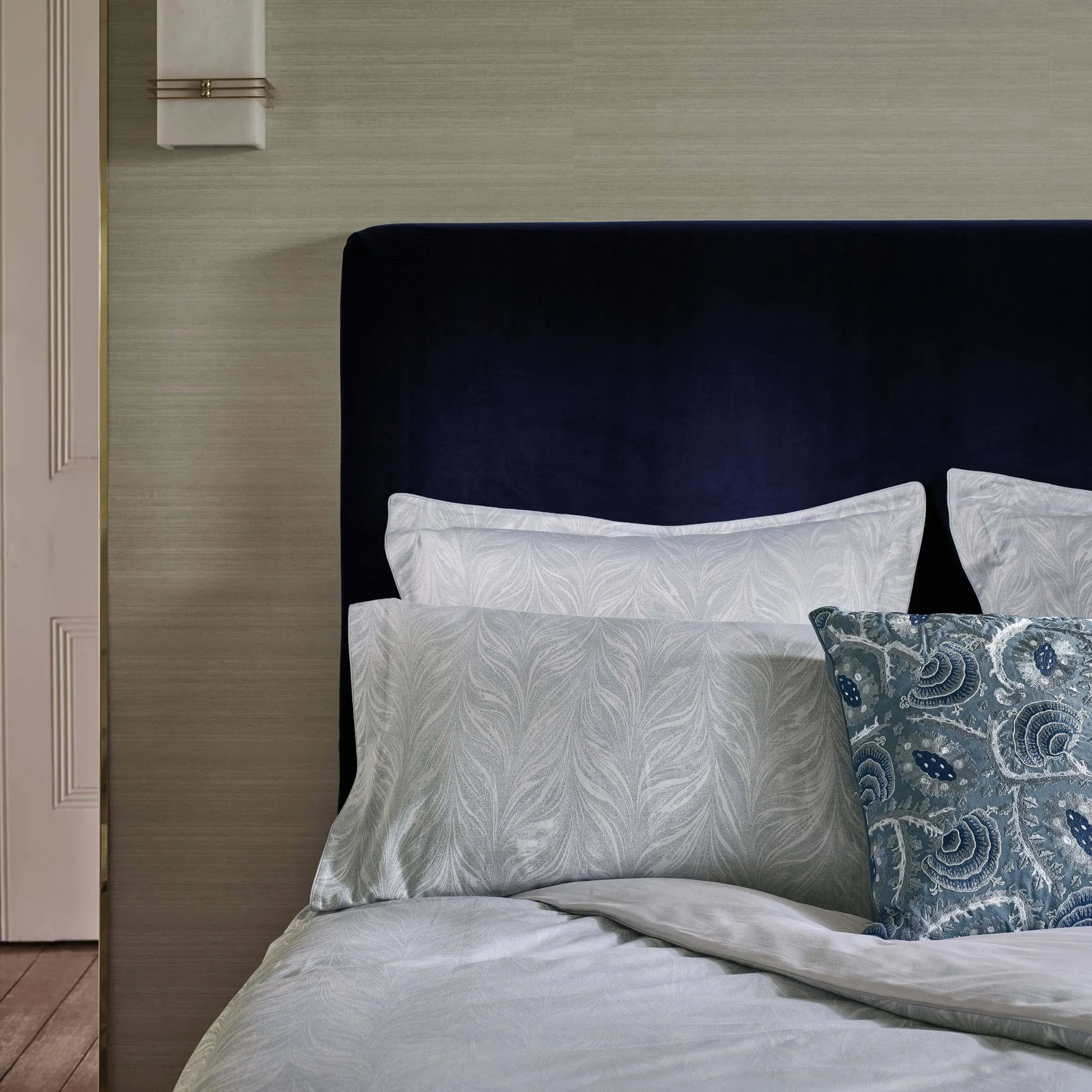 King Size Duvet Cover - Blue, Cotton Sateen