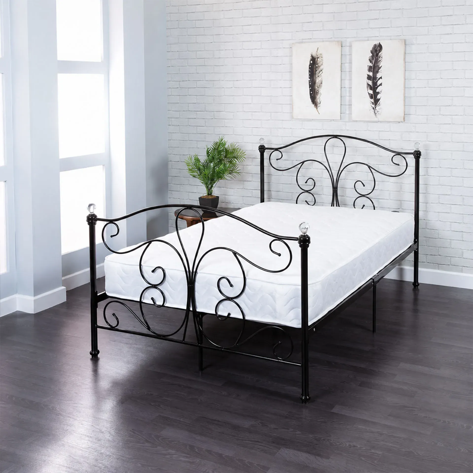 Bed Frame with Sprung Slats - Metal product