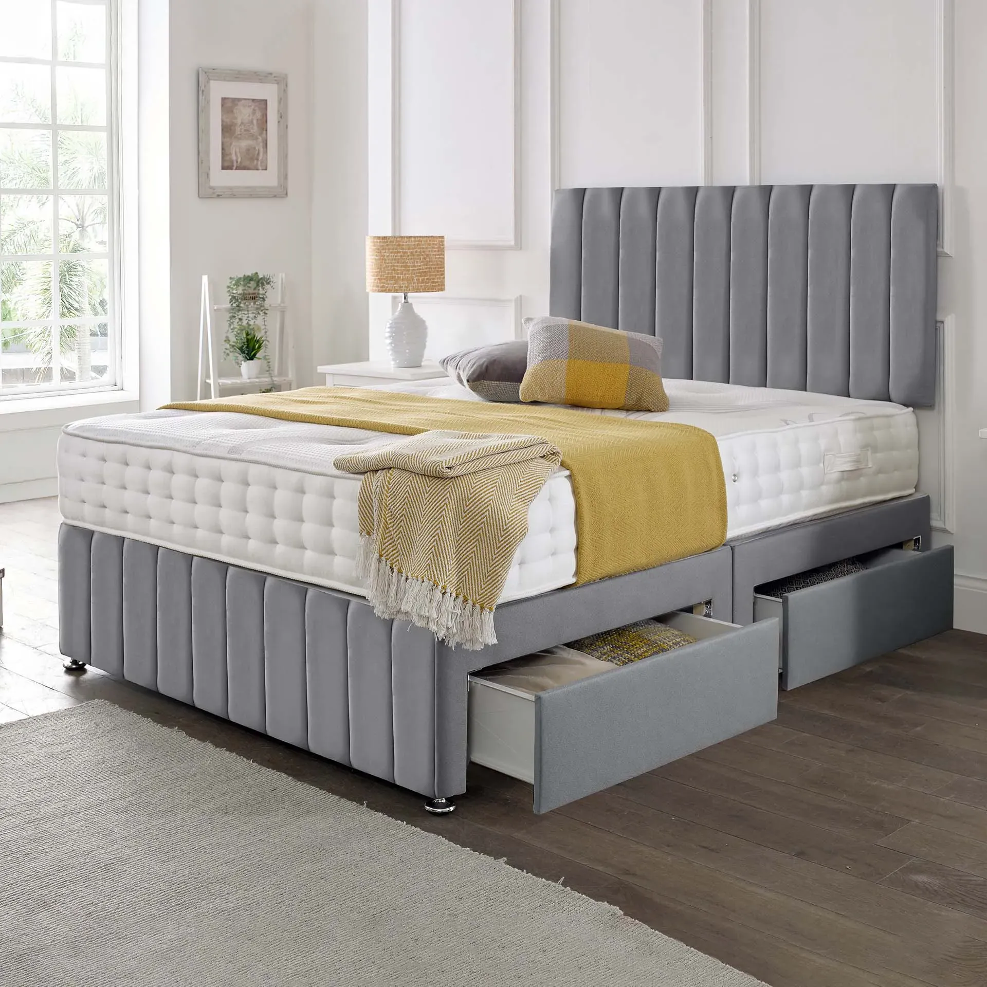 Divan Set with Headboard & Footboard - Storage product