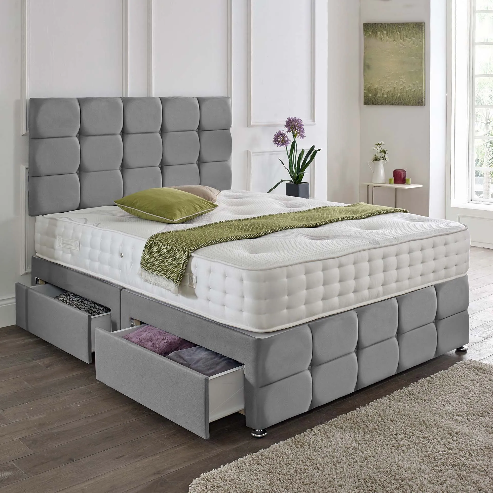 Rio Divan Set with Headboard & Footboard - Optional Storage product