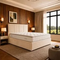 Upholstered Divan Set with Headboard - Storage alternate view