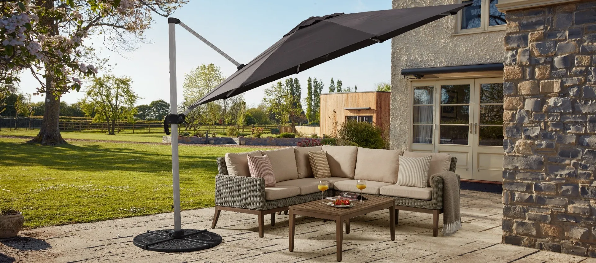 3.5M Cantilever Parasol - Dark Grey product