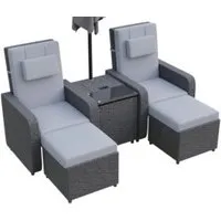 Allegro Single Sofa Lounger - Grey alternate view