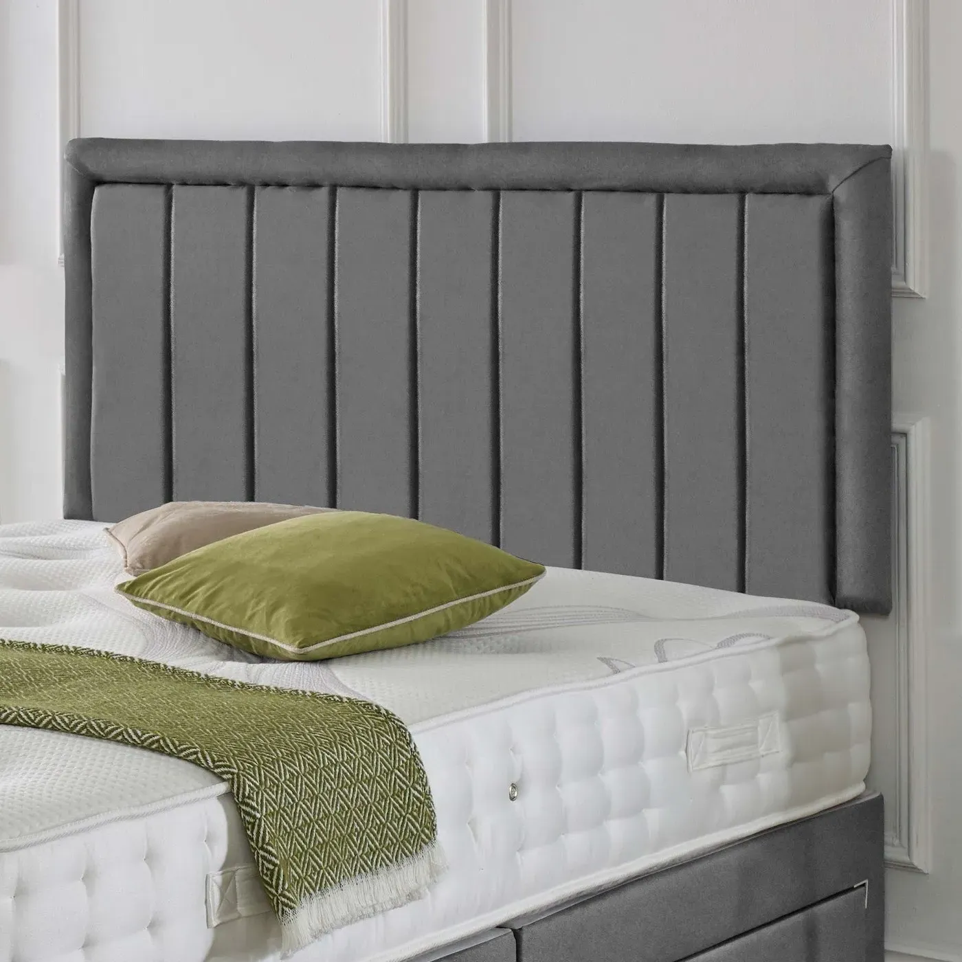 Cairo Divan Headboard - Hand Pleated, Upholstered product
