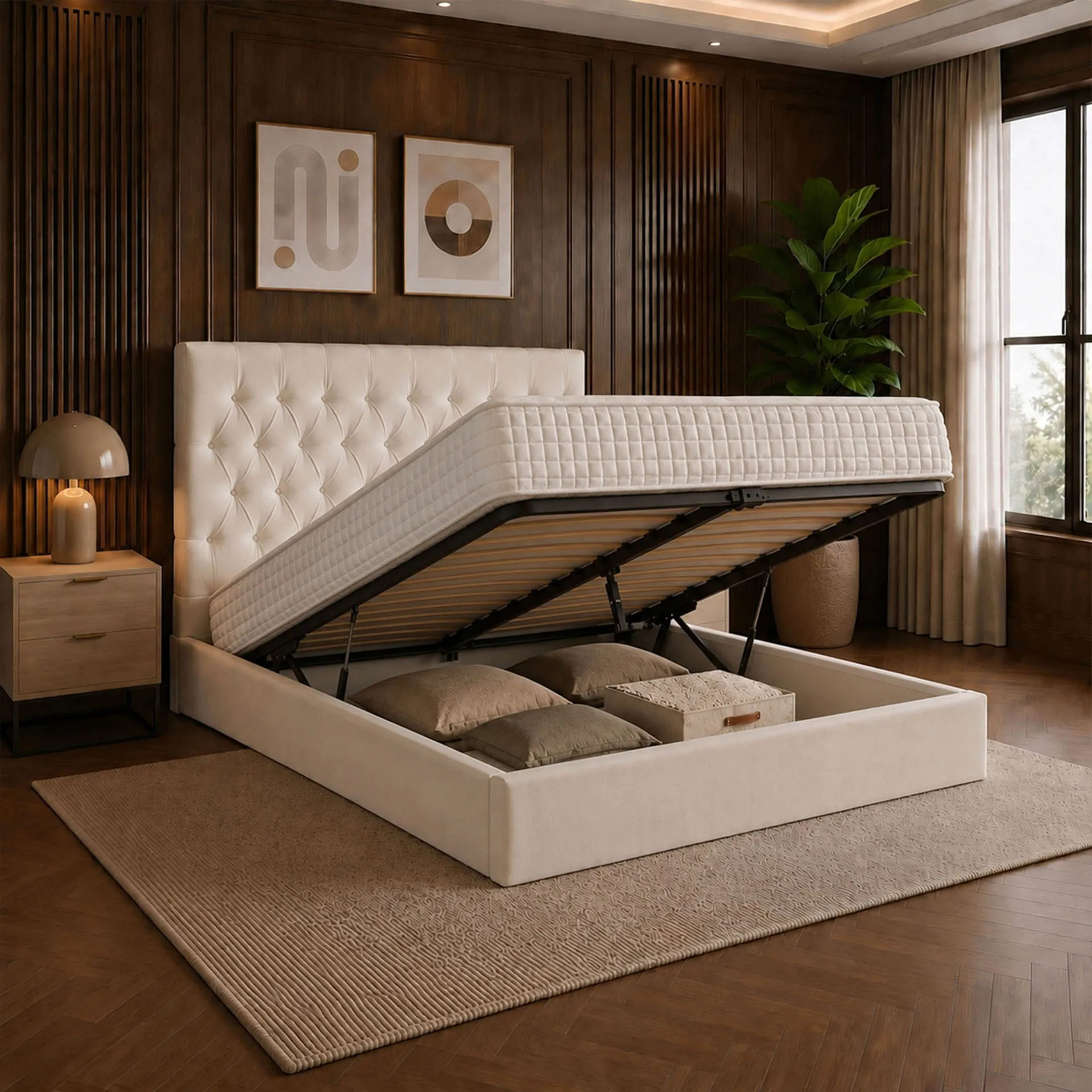Celine Ottoman Storage Bed Frame - Plush Velvet product