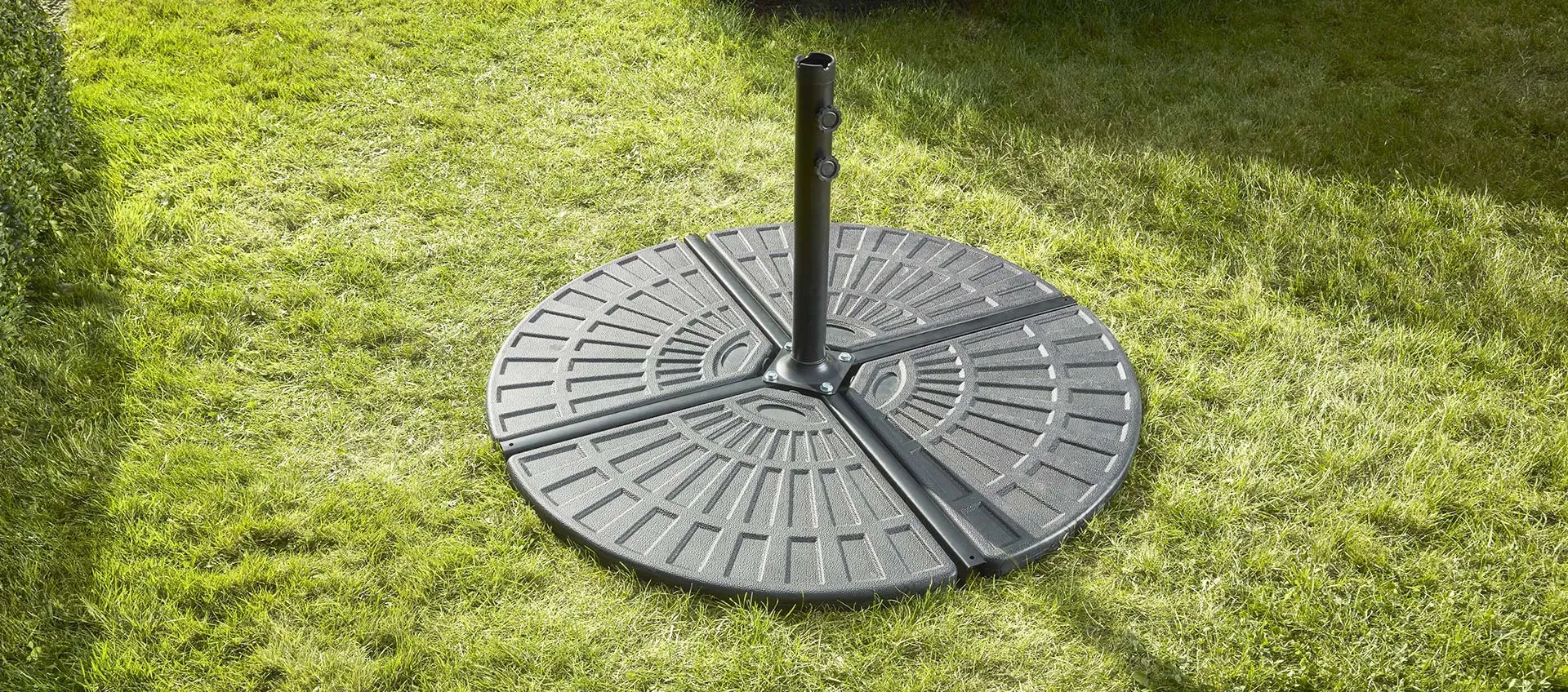 Circle Concrete Cantilever Parasol Base - Grey, Concrete product