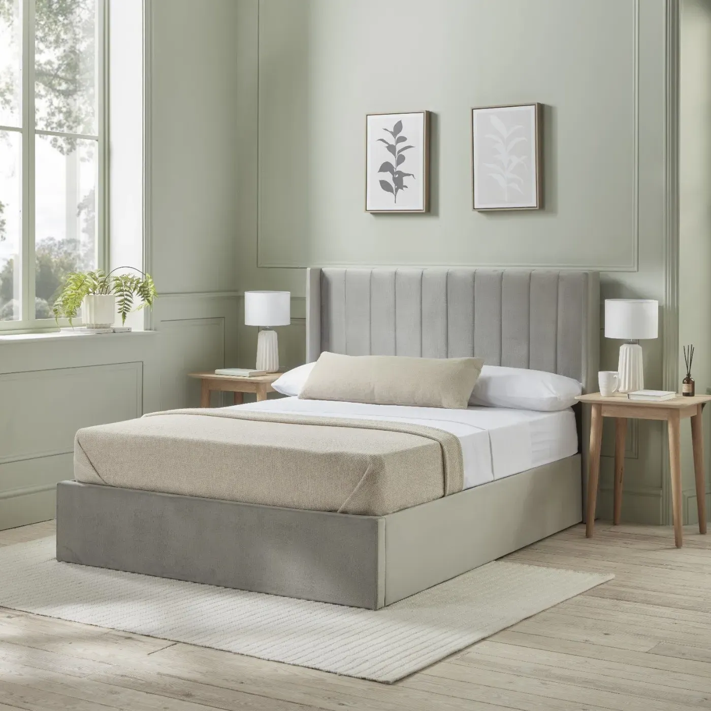 Emilie Ottoman Storage Bed with Gas Lift - Velvet product