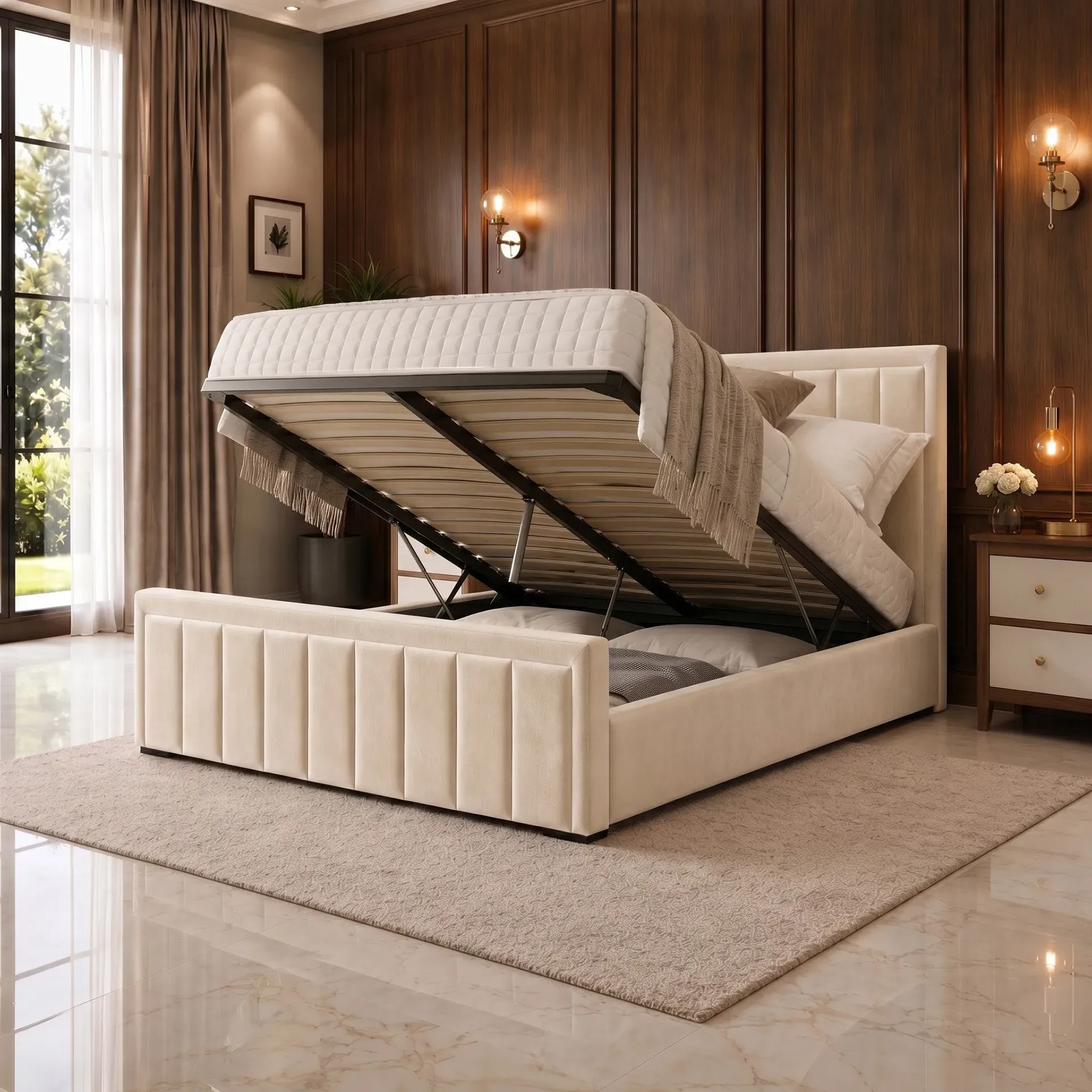 Giselle Ottoman Bed Frame with Storage - Plush Velvet product