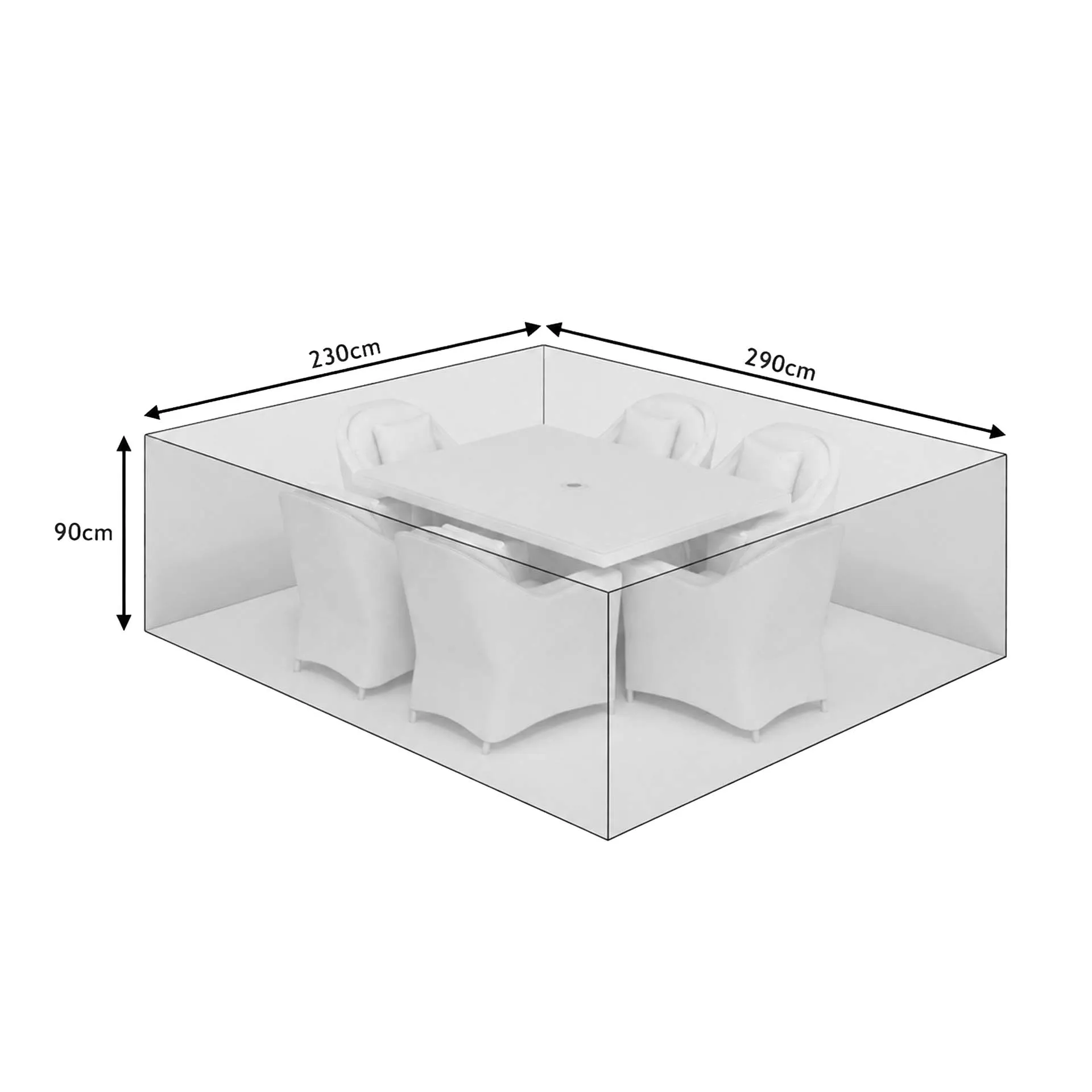Medium Rectangle Dining Set Cover - PVC product