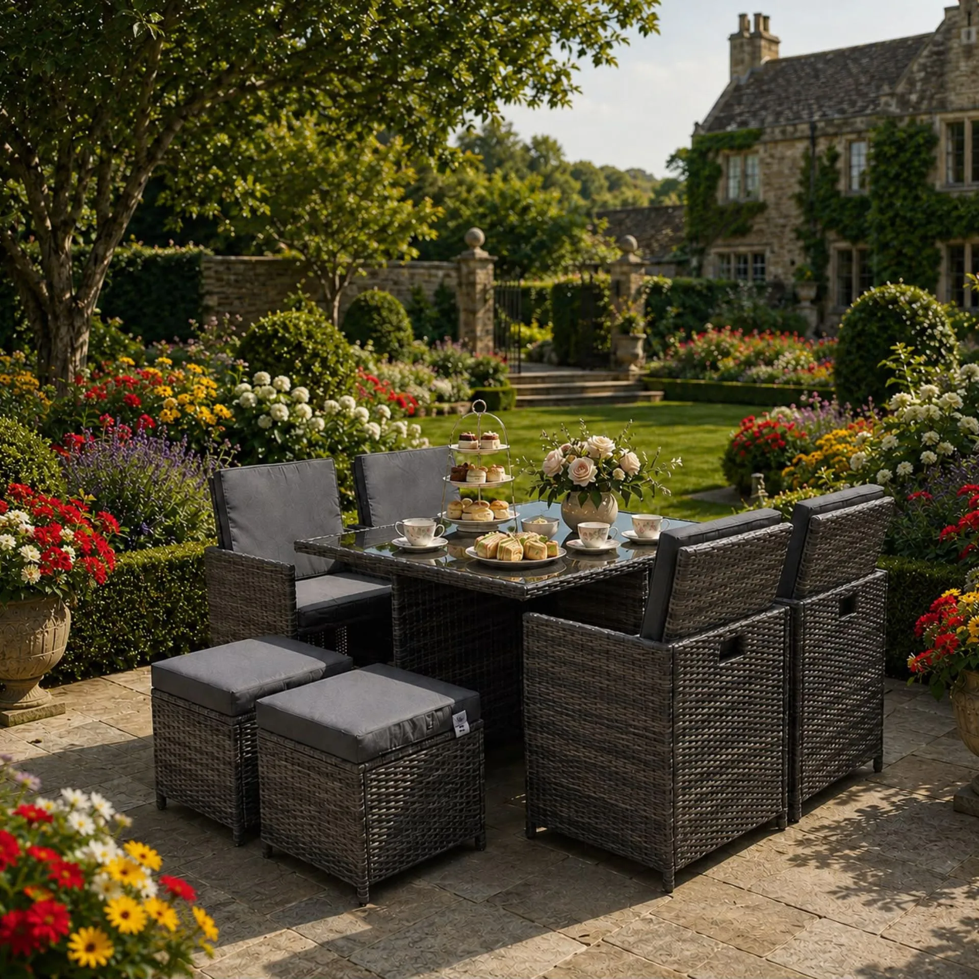 Nova Garden 9-Piece Dining Set - Rattan product