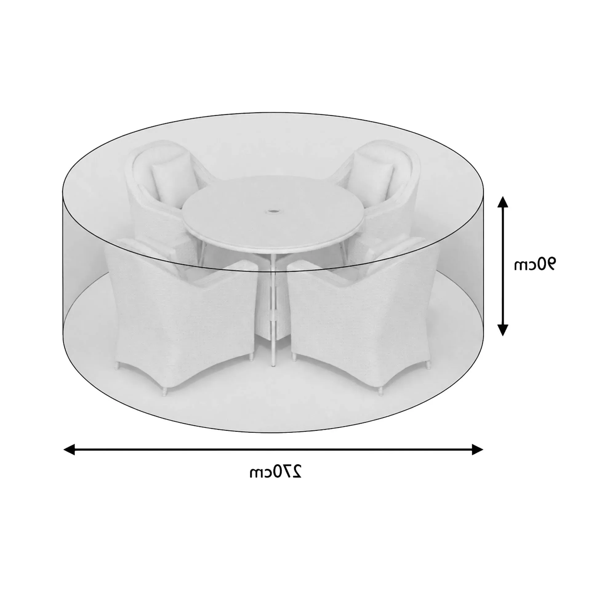 Small Round Dining Set Cover - PVC product