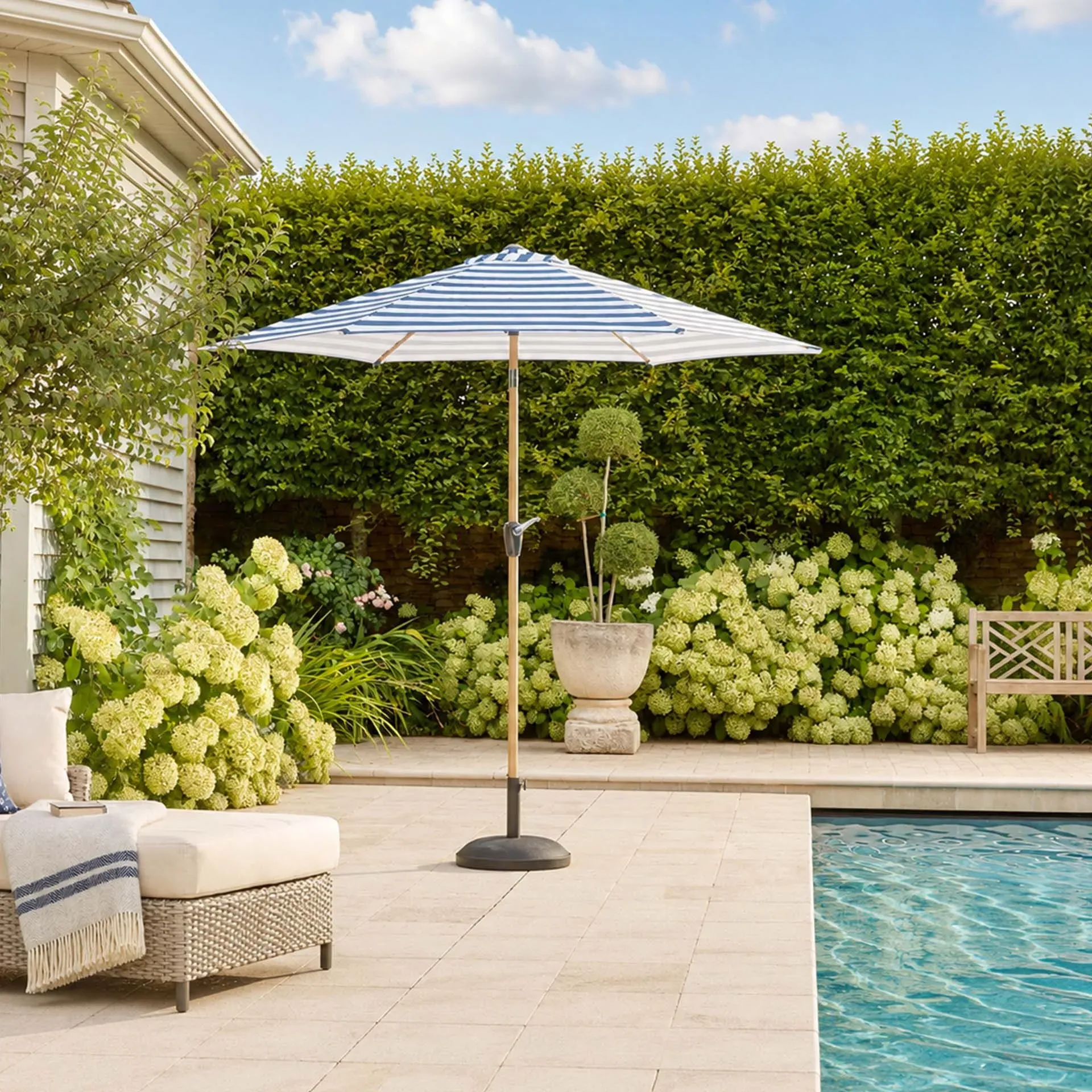 Table Parasol - Navy Stripe product