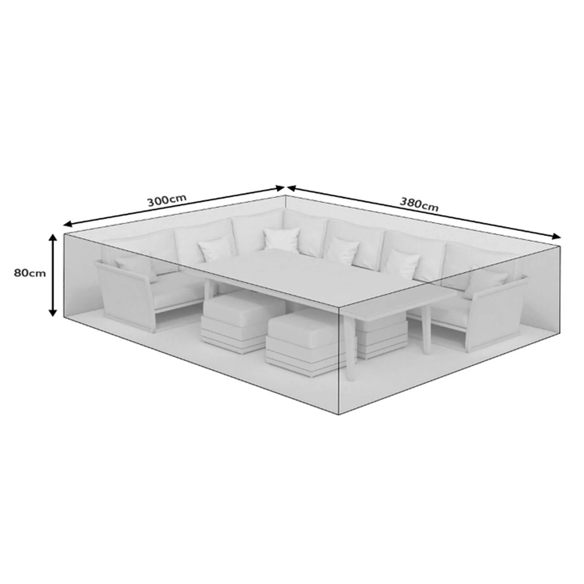 U-Shaped Outdoor Furniture Set Cover - PVC product