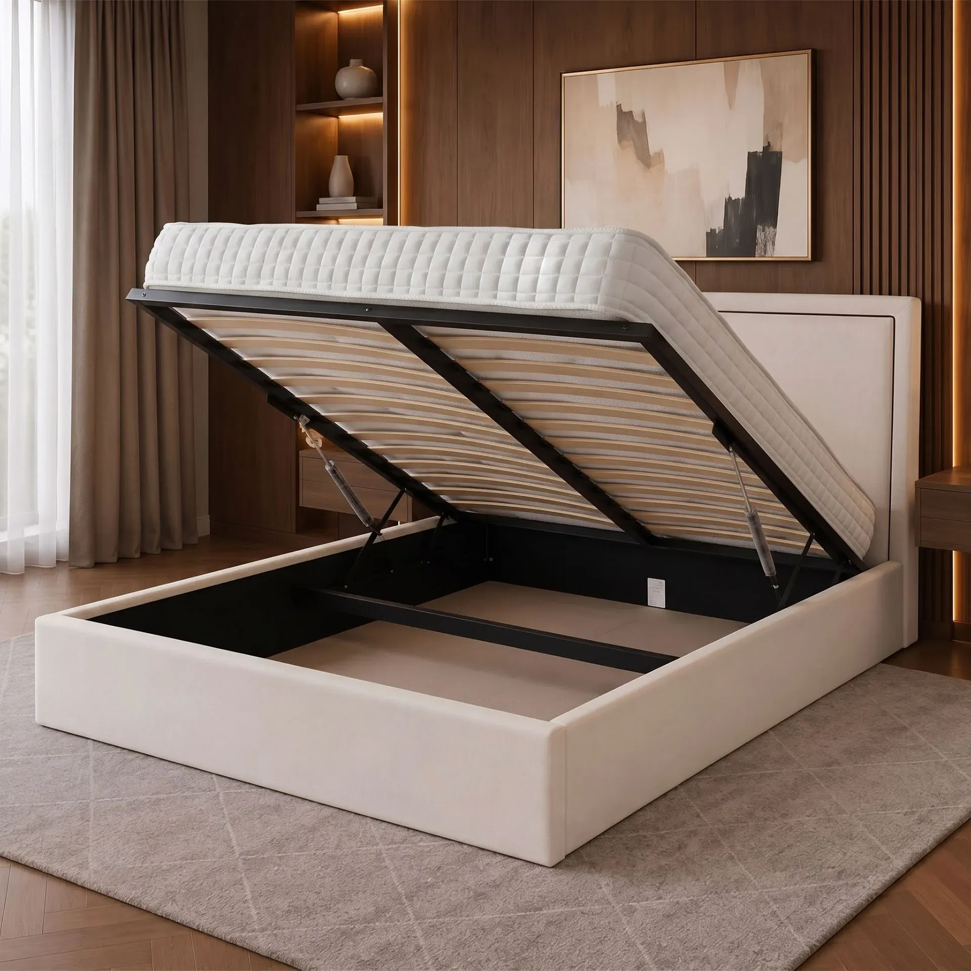 Valencia Ottoman Storage Bed - Boucle Fabric product