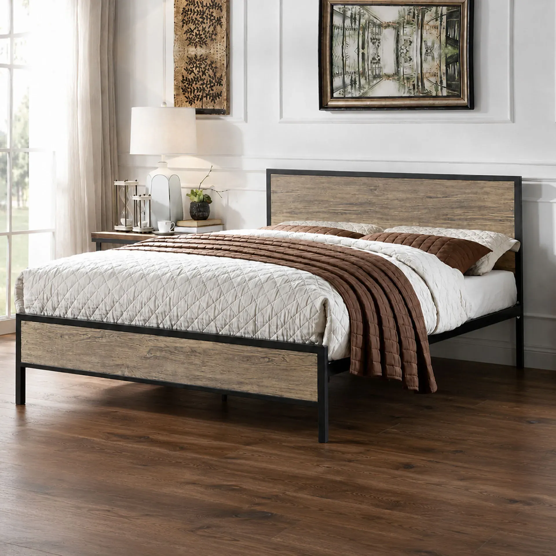 Victor Bed Frame - White, Steel product