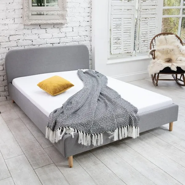 Viola Bed Frame - Grey, Damask Cotton product
