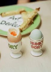 Hunky Dory Bone China Egg Cup Set - White, Pink, Red product