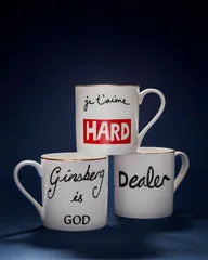 Je T'aime Hard Bone China Mug - White, Gold product