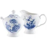 Archive Blue Cream & Sugar Set - Fine China