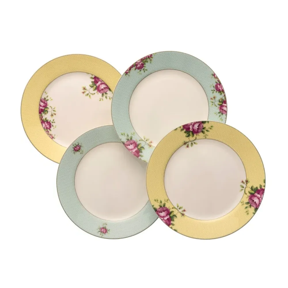 Archive Rose Side Plates Set - Lemon, Mint image
