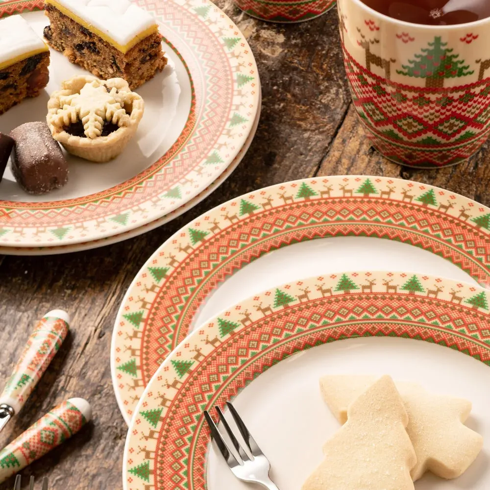 Christmas Jumper Tea Plates Set of 4 - Fine China