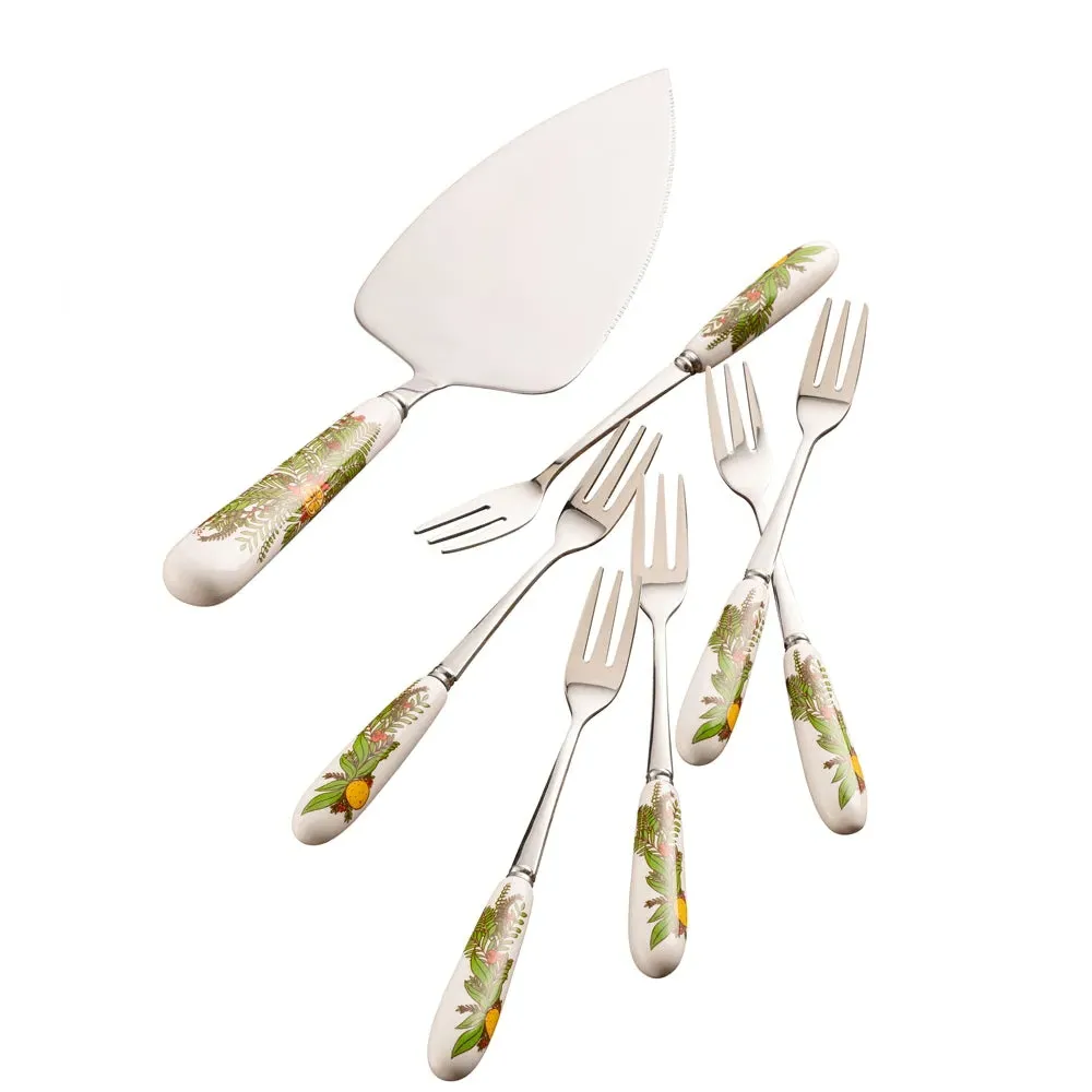 Christmas Wreath Pastry Set with 6 Forks and Cake Server product