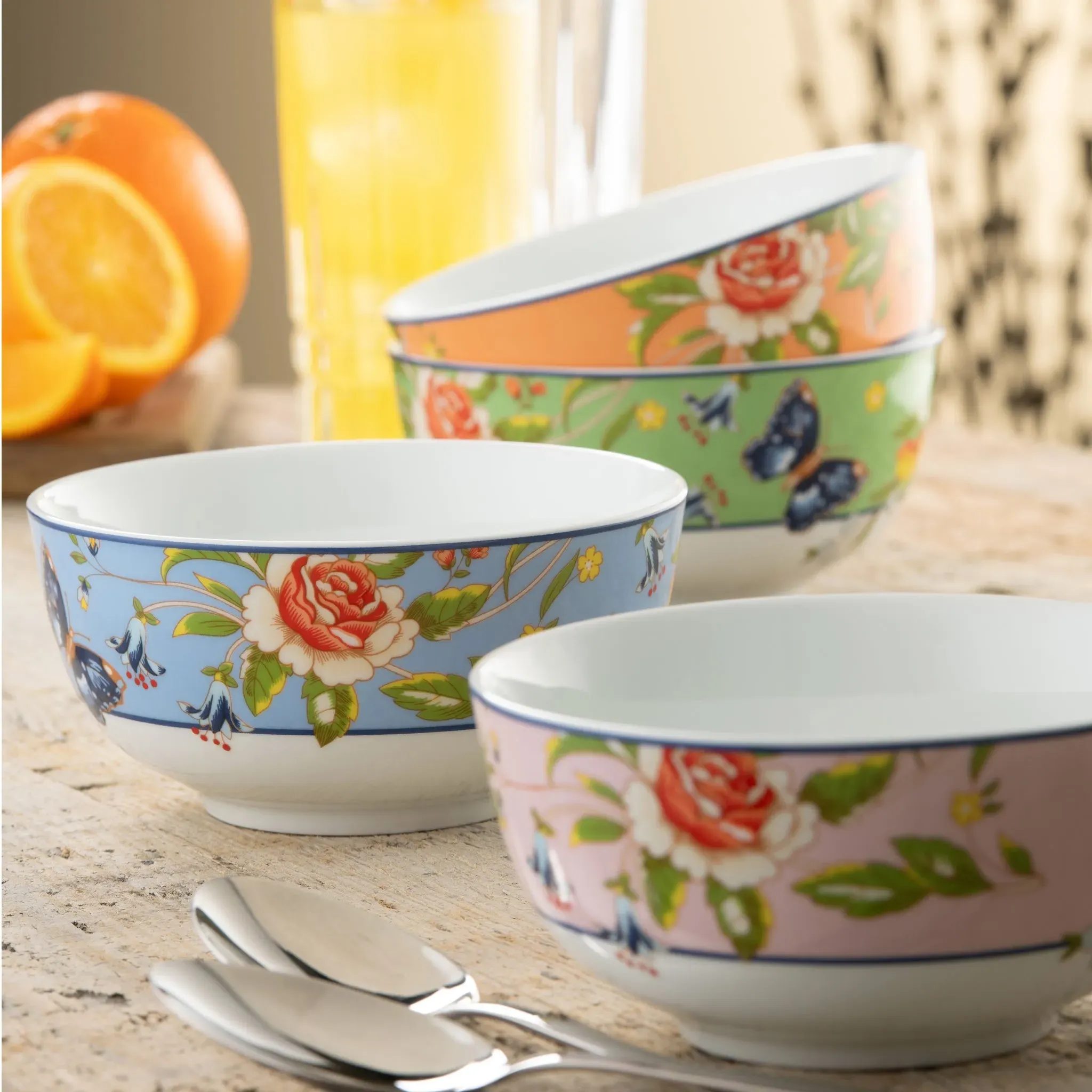 Cottage Garden Cereal Bowls Set of 4