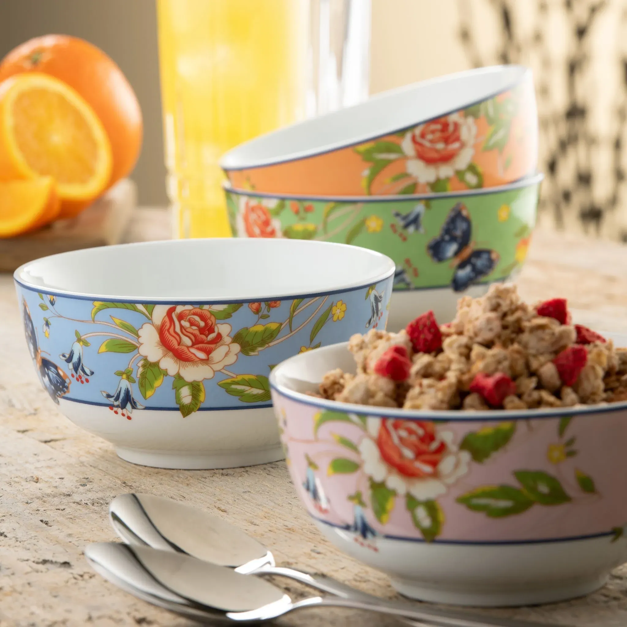 Cottage Garden Cereal Bowls Set of 4