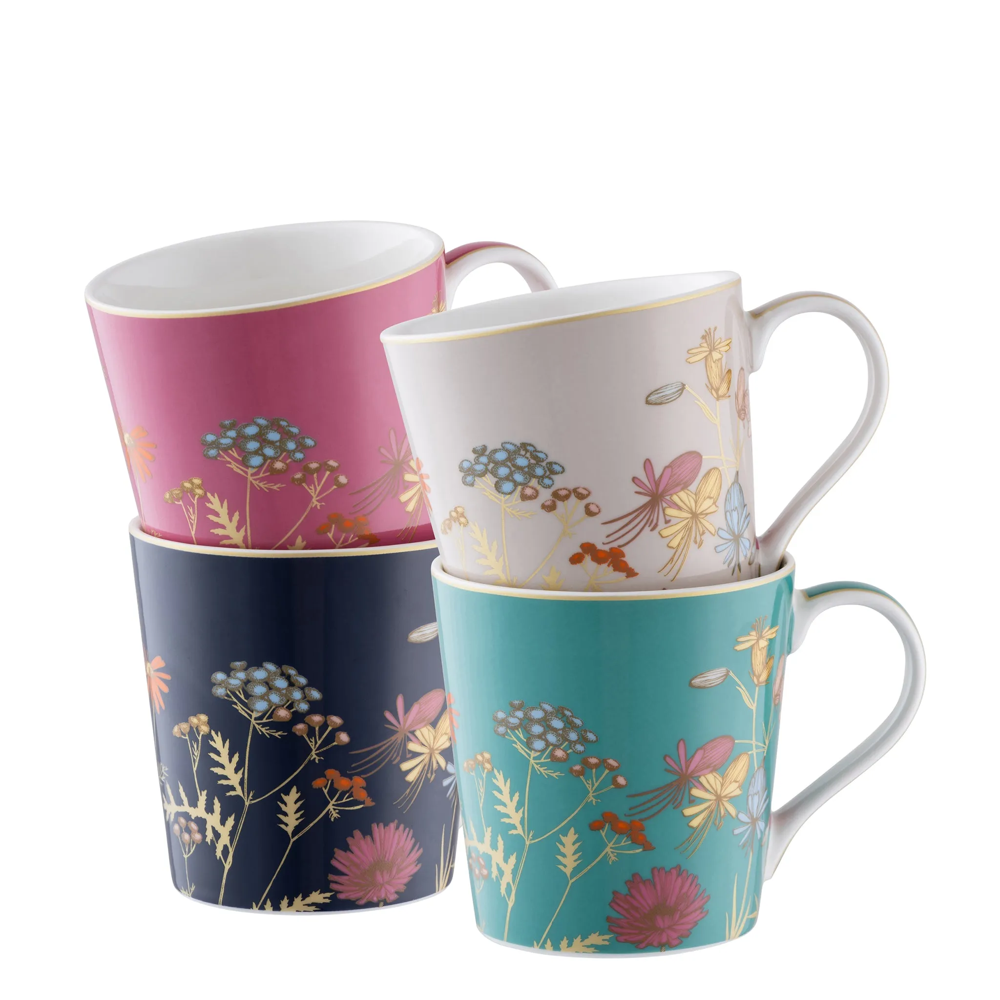 Golden Meadow Set of 4 Mugs - Fine China product