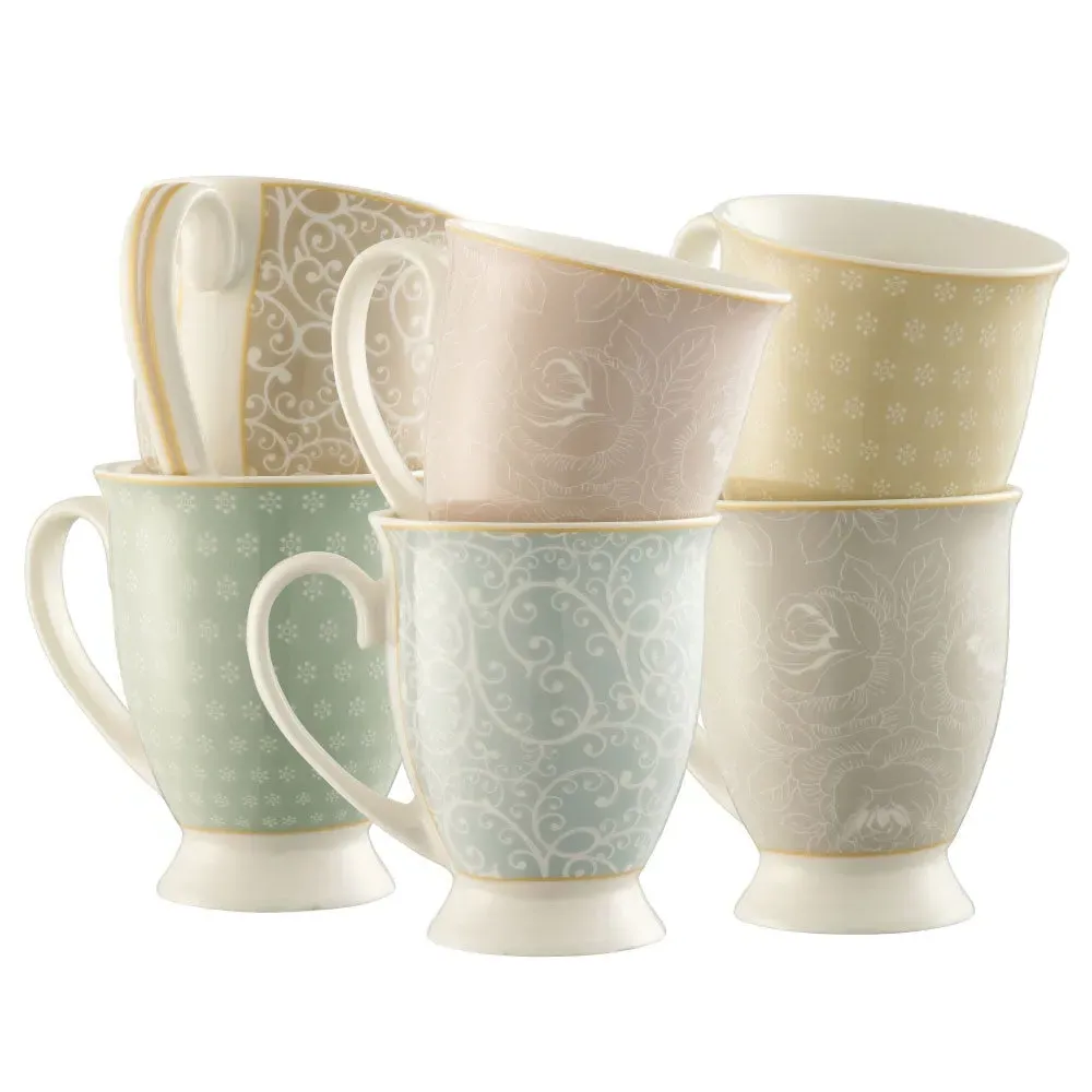 Laurette 6 Mugs Hat Box - Fine China product