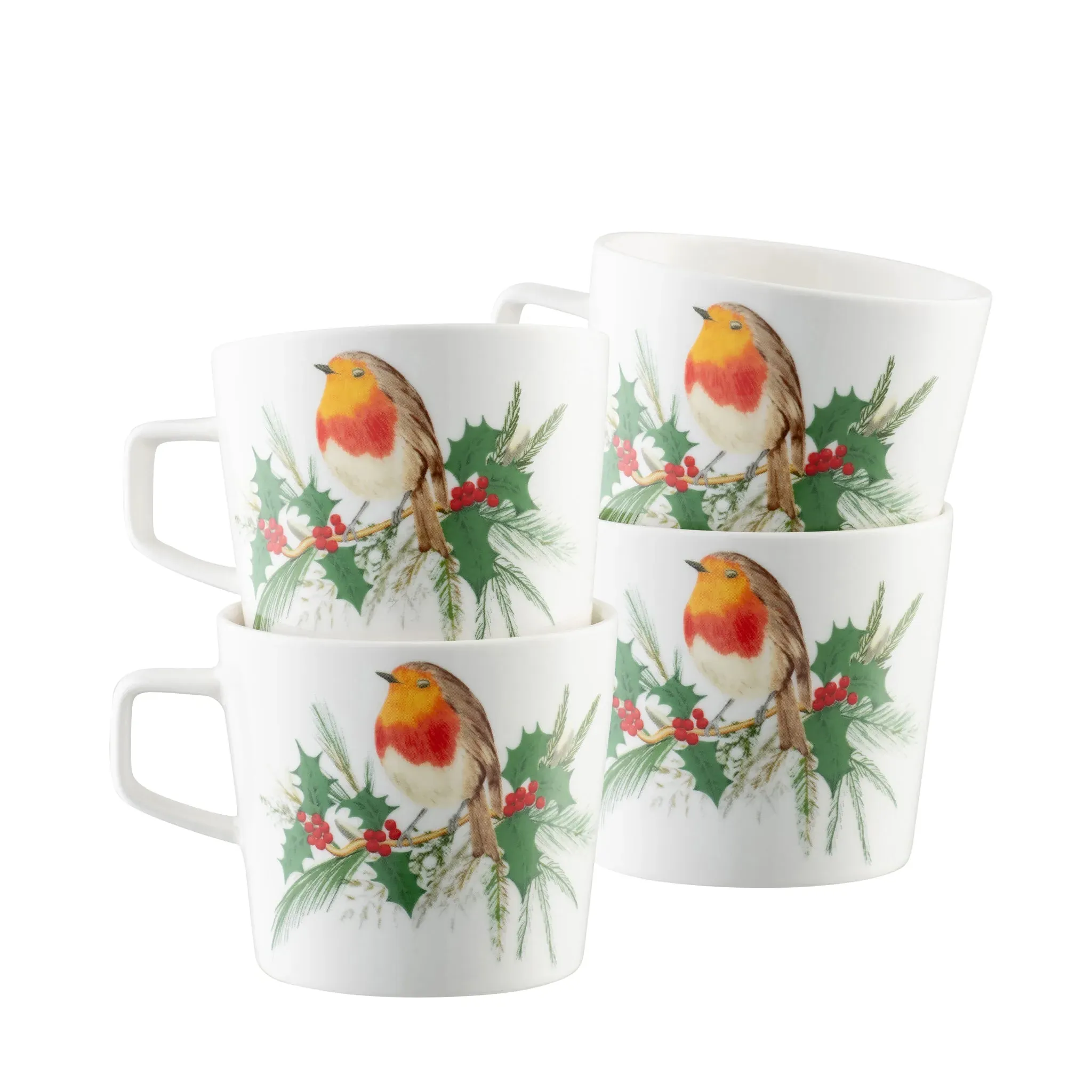 Robin Mugs Set of 4 - Fine China image